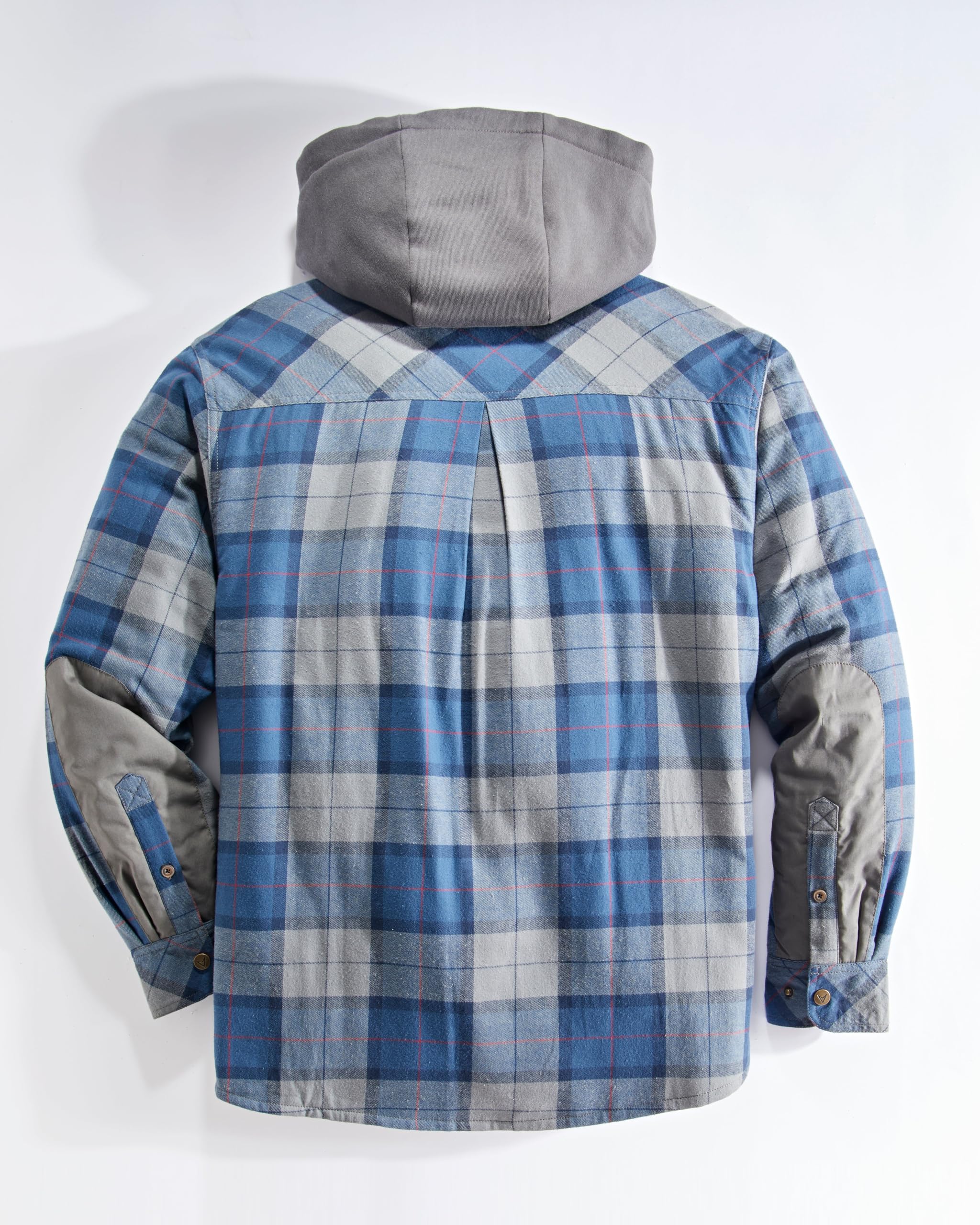 Venado Men's Reflex Quilt Lined Flannel Shirt Jacket with Hood - Reflective Winter Coat for Men | Warm Outdoor Workwear & Casual Winter Fashion