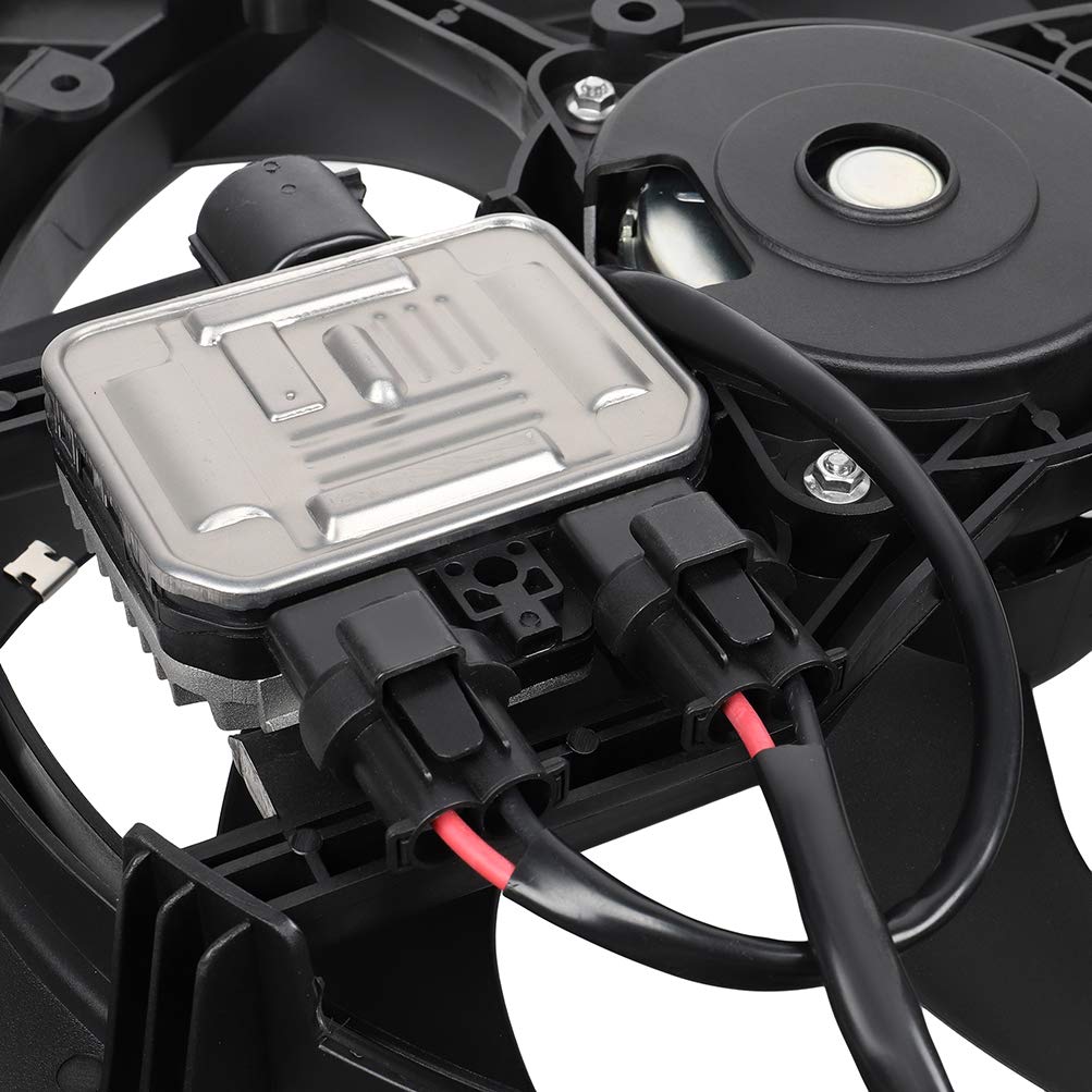 ECCPP 623840 A/C Condenser Fan Assembly Replacement for Volvo S80 V60 V70 XC60 XC70 - 12V 2.8W 1800 RPM Cooling Fan, 31.5 x 20.08 x 5.12 Inches, Plastic Radiator Fan (45dB) - Perfect for AC Repair & Engine Cooling System Maintenance