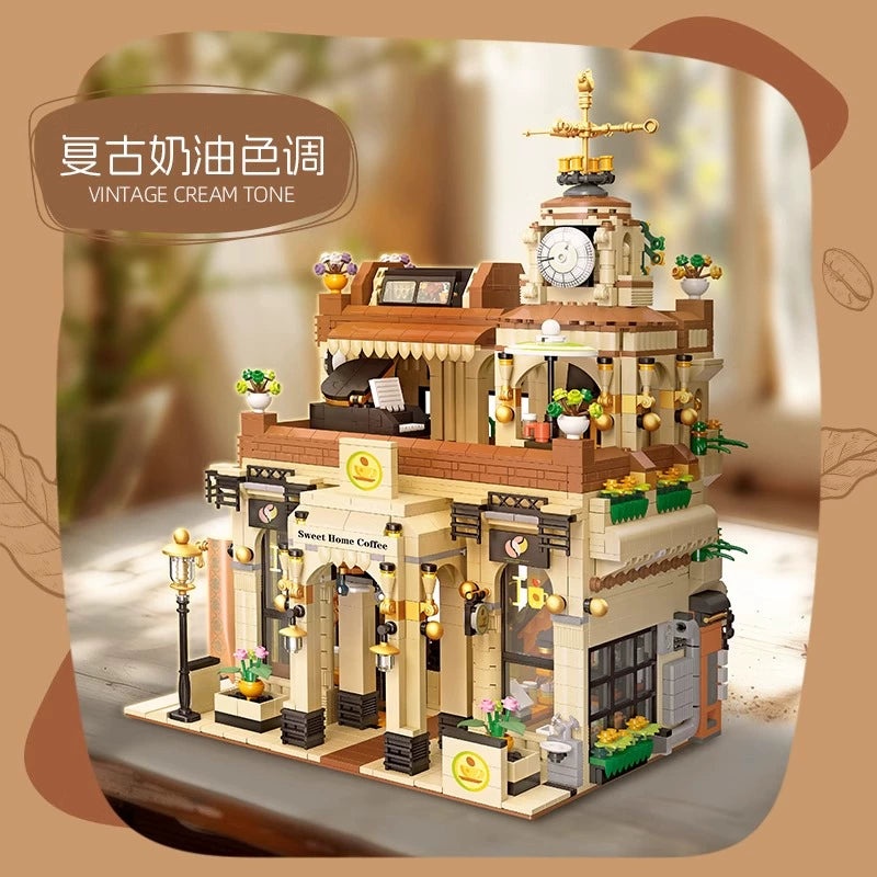 JIESATR 89120 Retro Cafe Building Blocks Set - 2987 PCS Classic Coffee Shop Model Kit for Adults & Teens | Perfect for Home Decoration, Gift Giving & LEGO® Style Collectors
