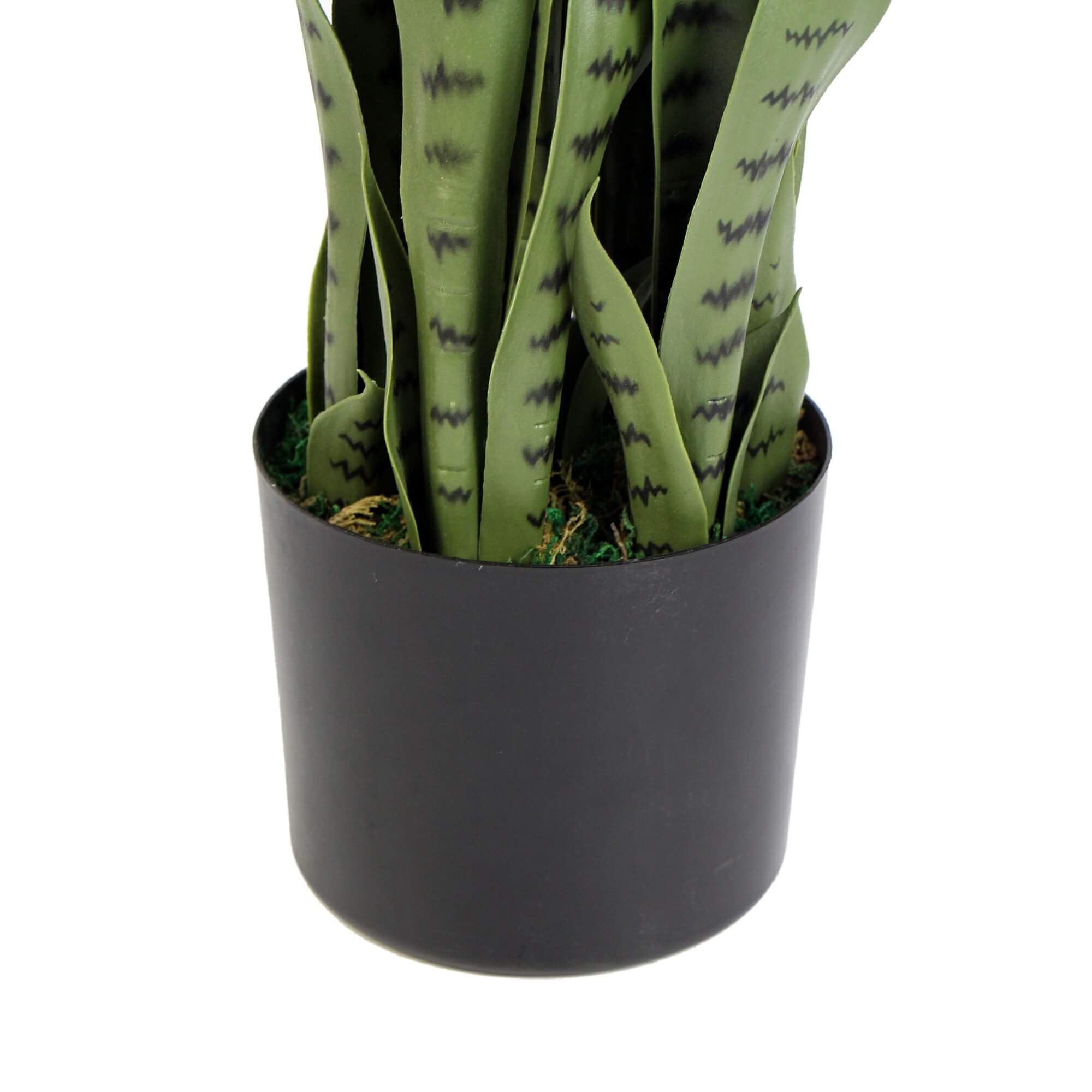 UV Resistant Artificial Snake Plant Sansevieria - 33 Inch Tall Lifelike Fake Plant for Home, Office, and Indoor Decor