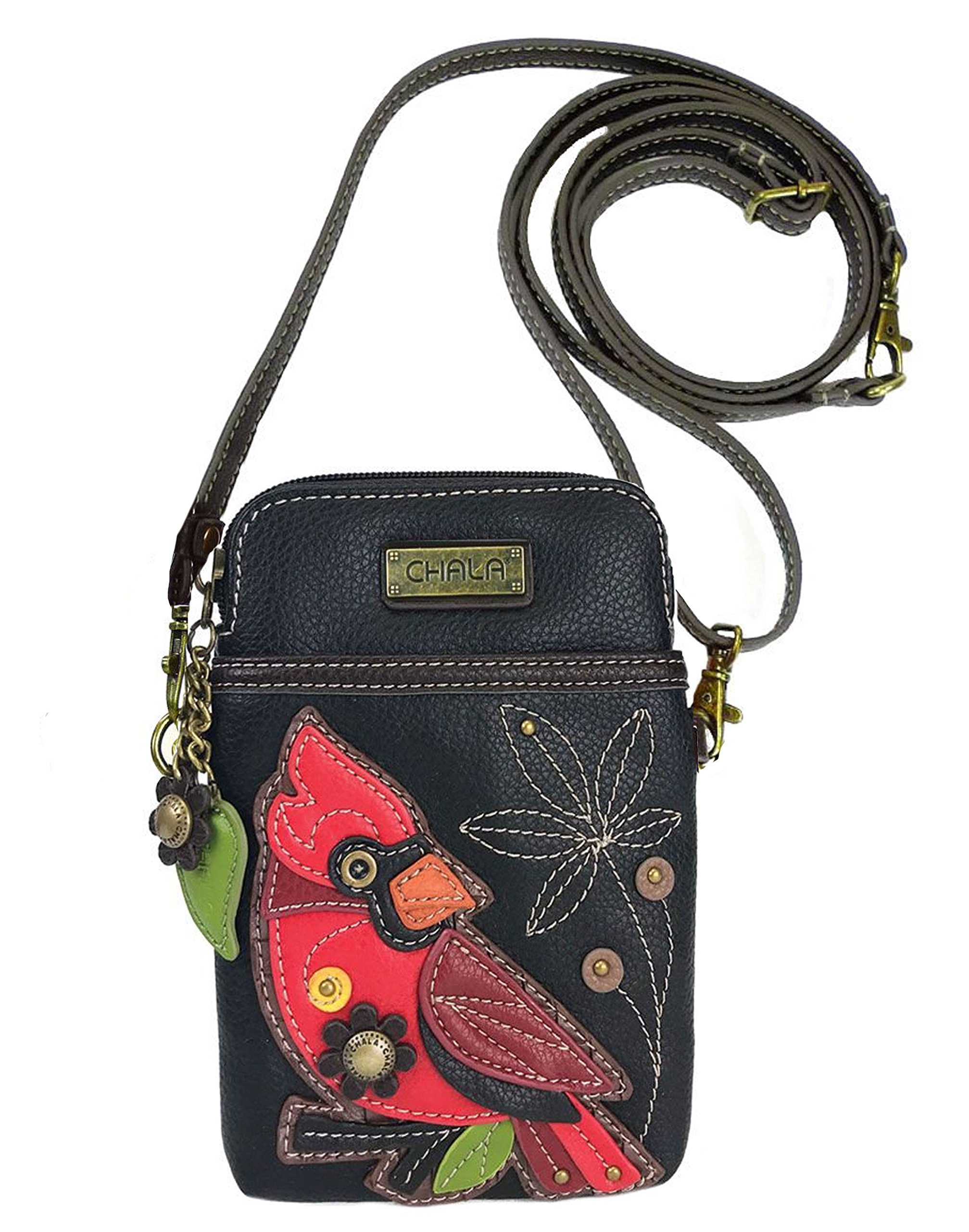 Chala Cardinal Cellphone Crossbody Handbag for Women - Convertible Strap Bird Lover Gift, Perfect for Travel, Shopping & Everyday Use