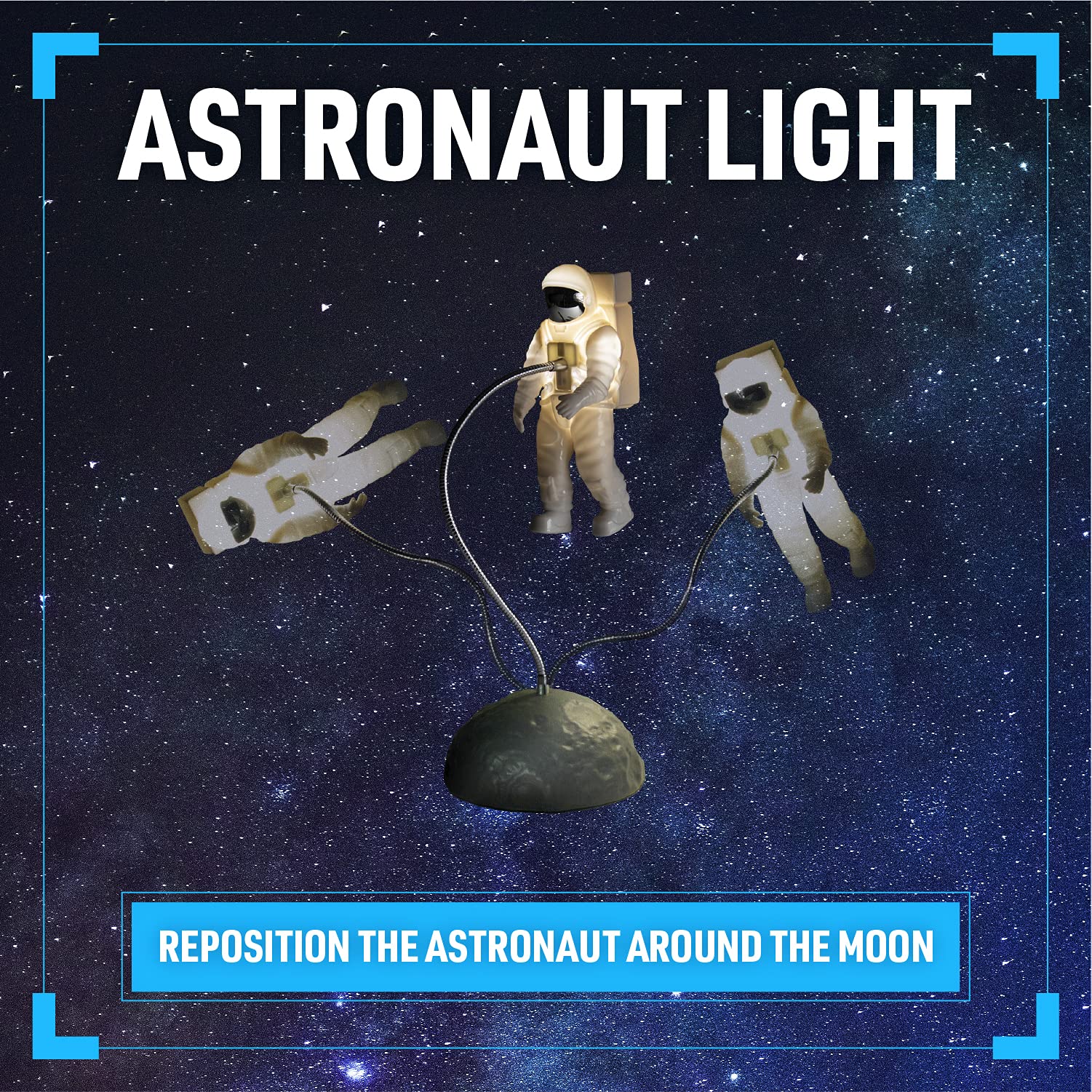 Floating Astronaut LED Desk Lamp - Cool Space-Themed Night Light for Kids Room, Study & Office Decor
