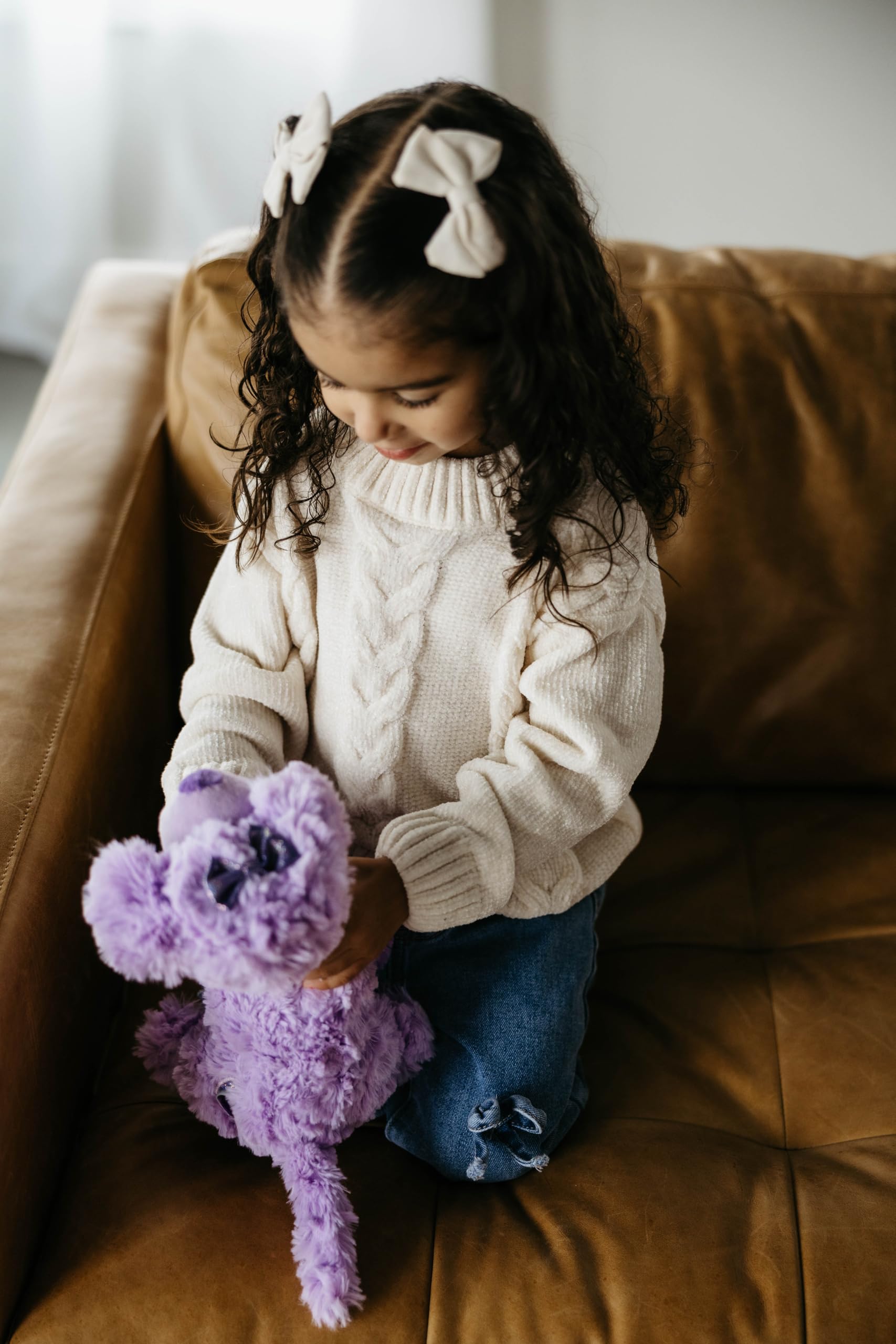 Soft & Cuddly Scruffy Dog Plush Toy - 9 Inch Purple Stuffed Animal, Perfect Gift for Girls & Kids | Great for Birthday Presents, Nursery Decor & Comfort Companions