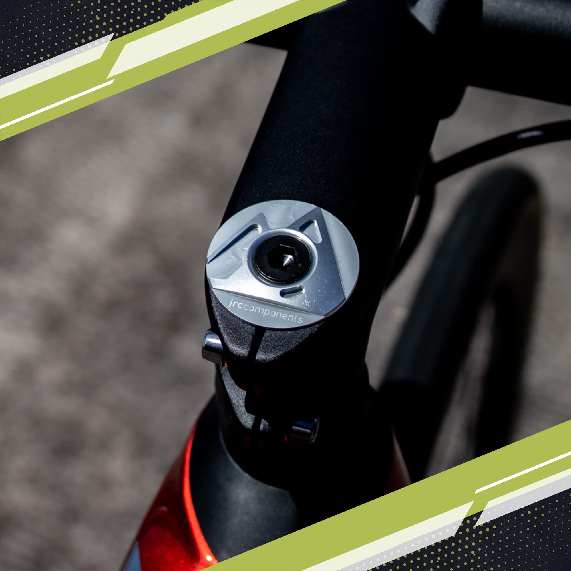 JRC Components Lightweight 6061-T6 Aluminum Headset Stem Top Cap & Bolt - Compatible with 1-1/8