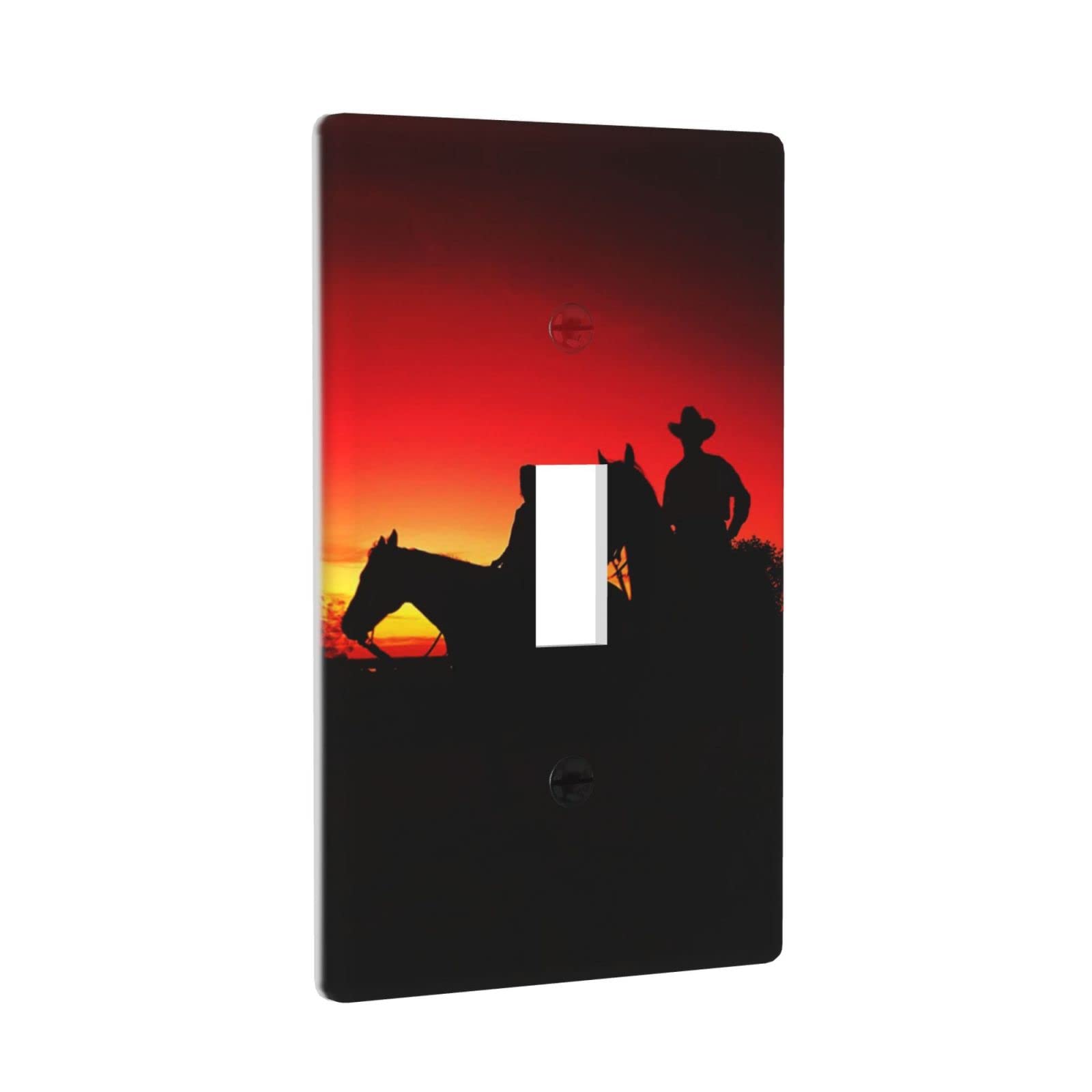 Texas Cowboy Light Switch Cover - Western Style Decorative Wall Plate for Home & Ranch Decor - Perfect for Living Room, Bedroom, and Cabin Lighting