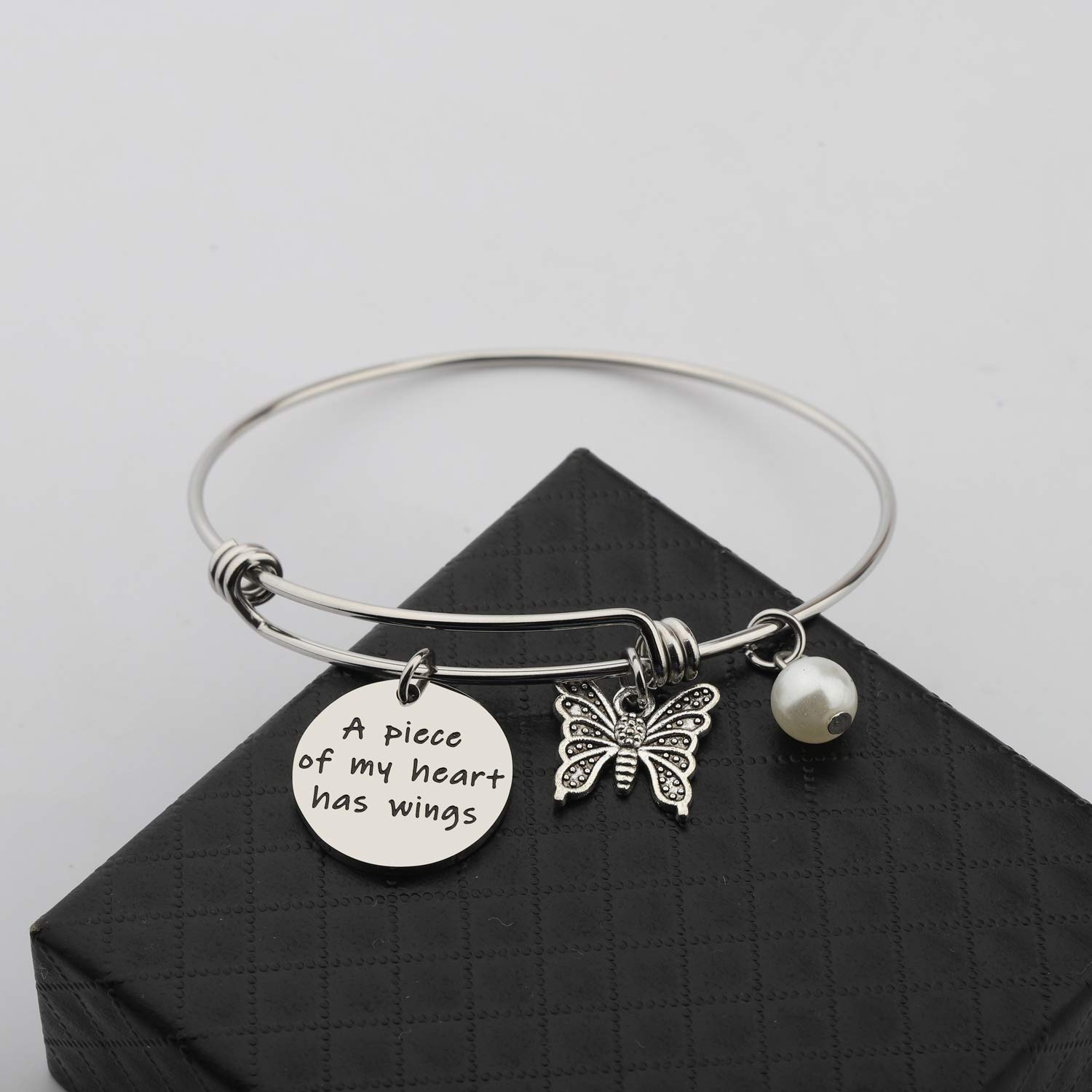 Butterfly Memorial Keychain - Sympathy Gift for Loss of Loved One, A Piece of My Heart Keepsake, Bereavement Gift for Women Men | Funeral, Memorial Service, Grieving Comfort