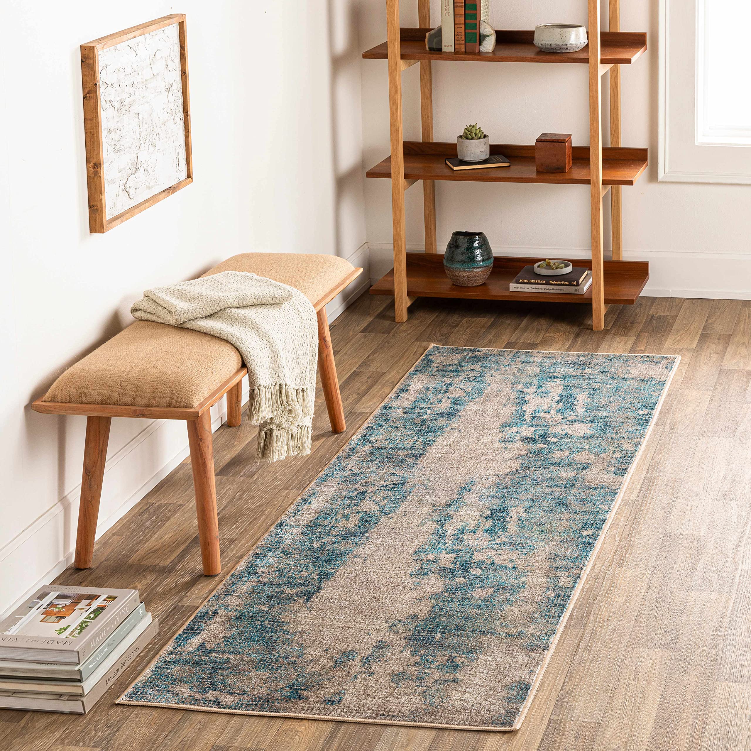 Hauteloom Siaton Washable Area Rug - Blue & Gray - 2'7