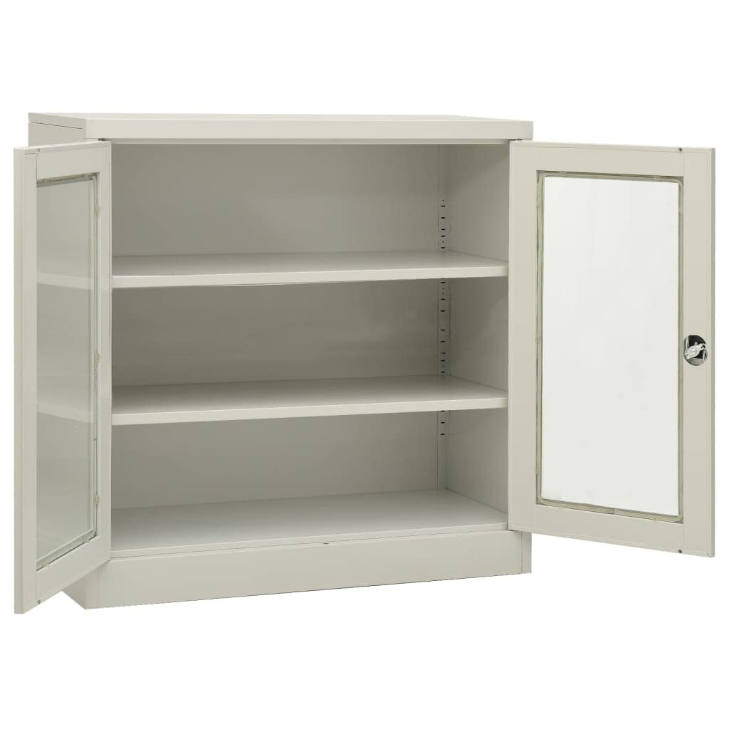 Lockable Steel Display Cabinet - 35.4