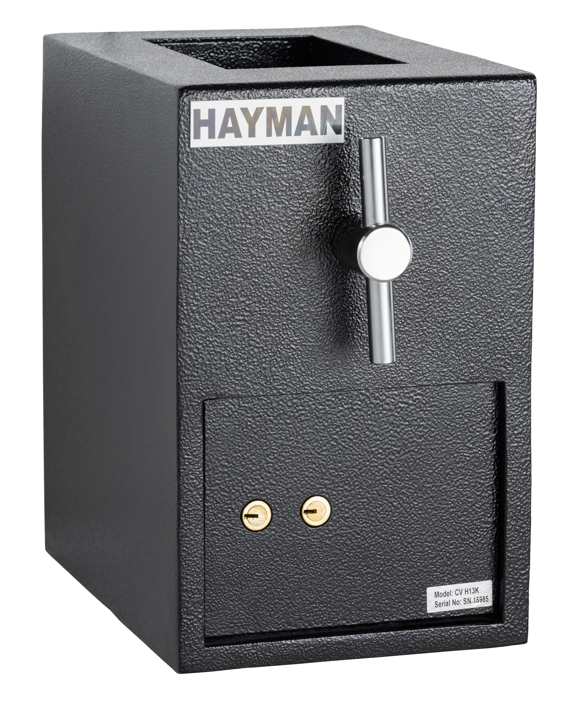 Hayman CV H13 K Top Loading Rotary Depository Safe - High Security Cash Deposit Safe Box for Business & Retail Use - Ideal for Banks, Hotels, and Retail Stores