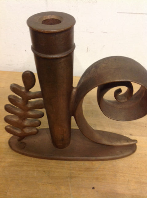 Handcrafted Metal Candle Holder - 11 Inch Rustic Home Decor for Dining Table, Wedding Centerpiece & Cozy Living Room Ambiance