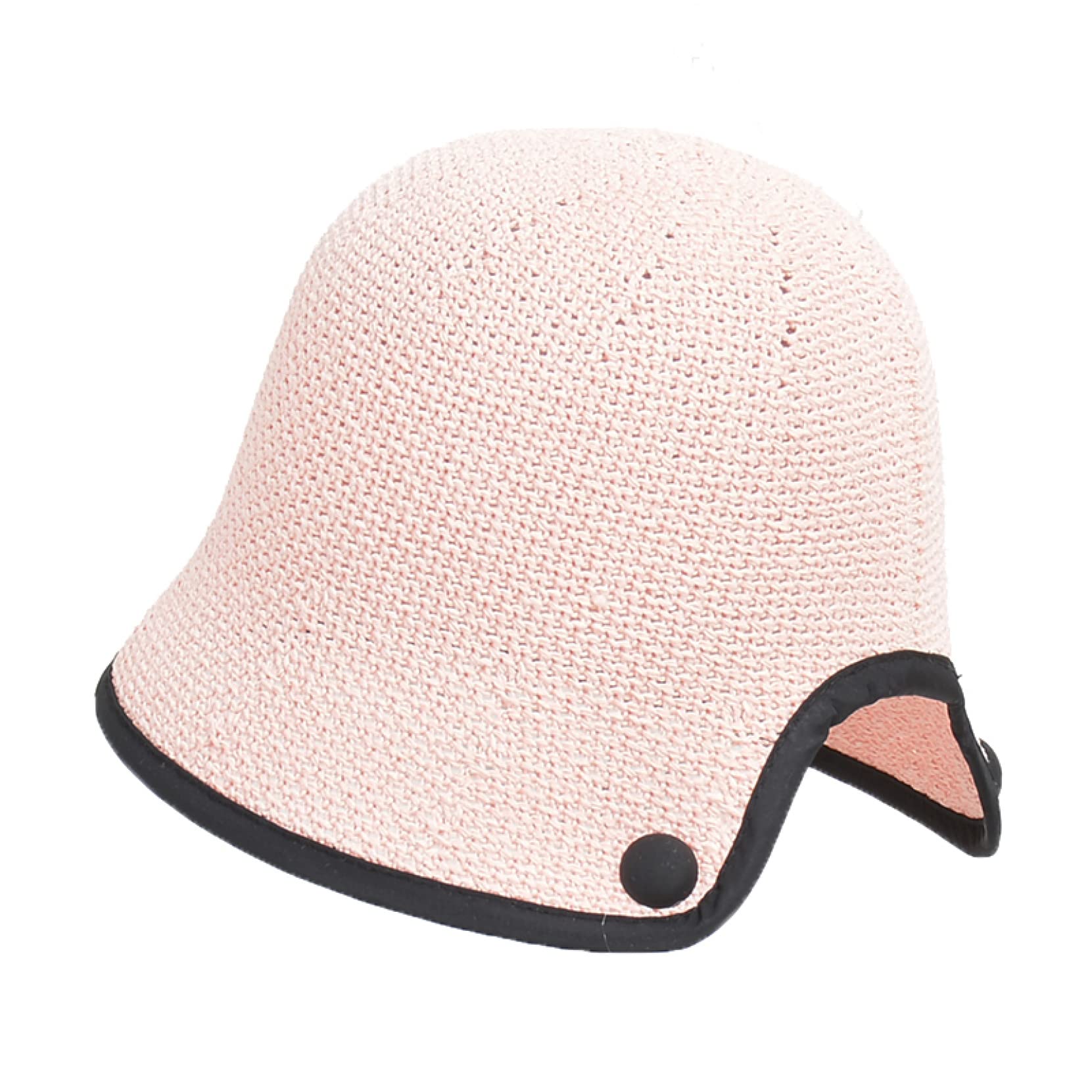 Women's Hand Woven Straw Sun Visor Hat - Korean Style Back Split Bucket Hat for Summer Beach, Outdoor & Travel Sun Protection - Perfect for Vacations, Gardening and Sunny Days