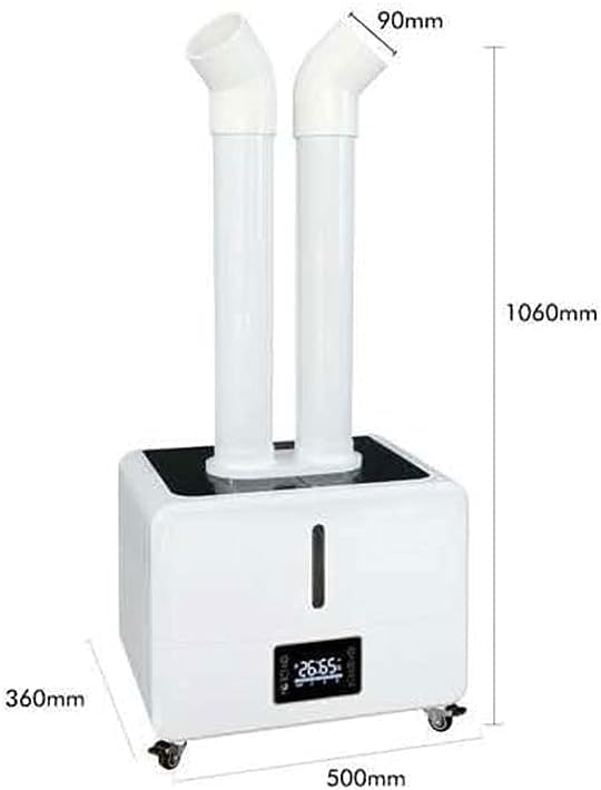 18L Large Room Cool Mist Humidifier with LED Display & Quiet Operation - Commercial Grade Humidifier for Bedroom, Office, or Industrial Spaces with Universal Wheels - Perfect for Dry Air Relief in Homes, Nurseries, and Workplaces