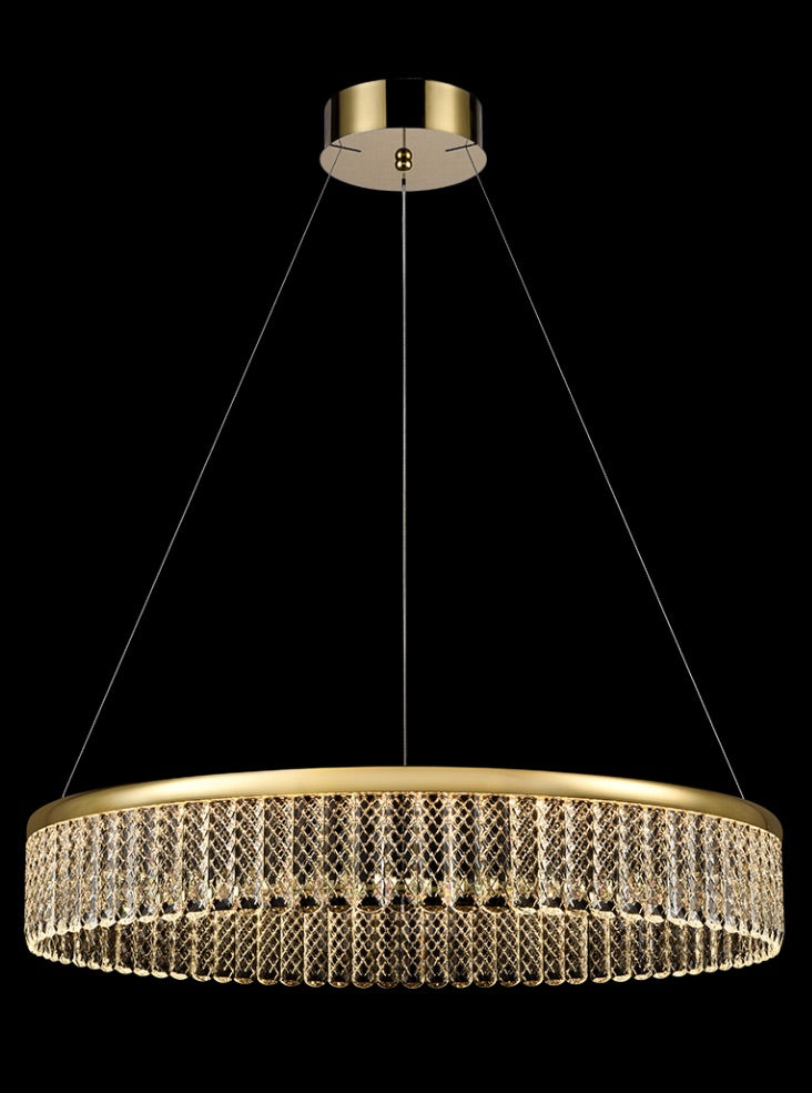 Modern Angelica Single/Double Tier LED Pendant Light - Dimmable Hanging Fixture for Kitchen Island, Dining Room & Bedroom Decor