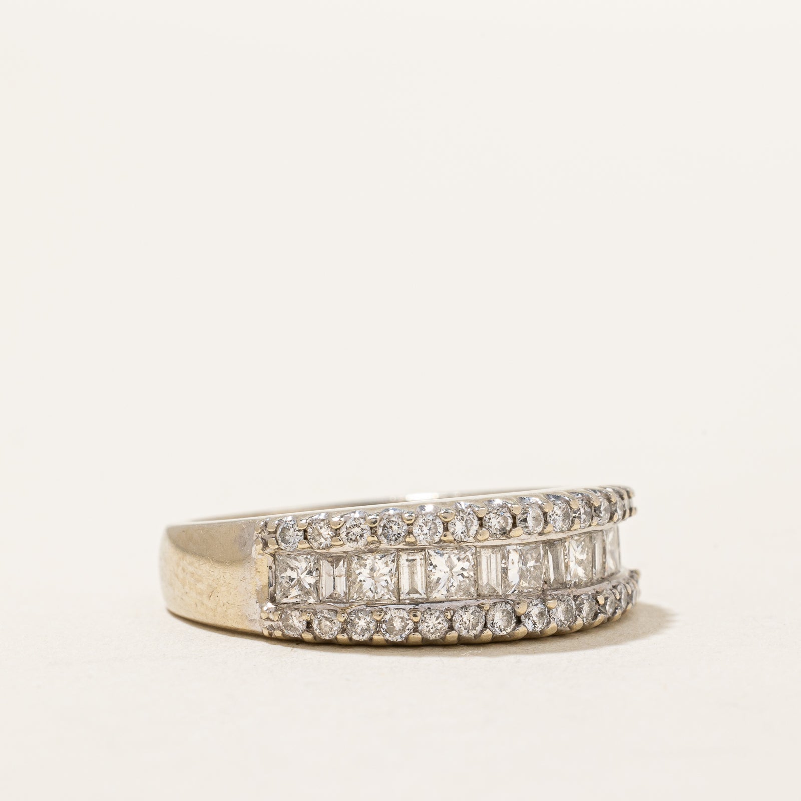 Channel Set Princess Cut Diamond Wedding Band - 0.94ctw Size 7 | Elegant Engagement Ring for Brides & Anniversary Gift for Her