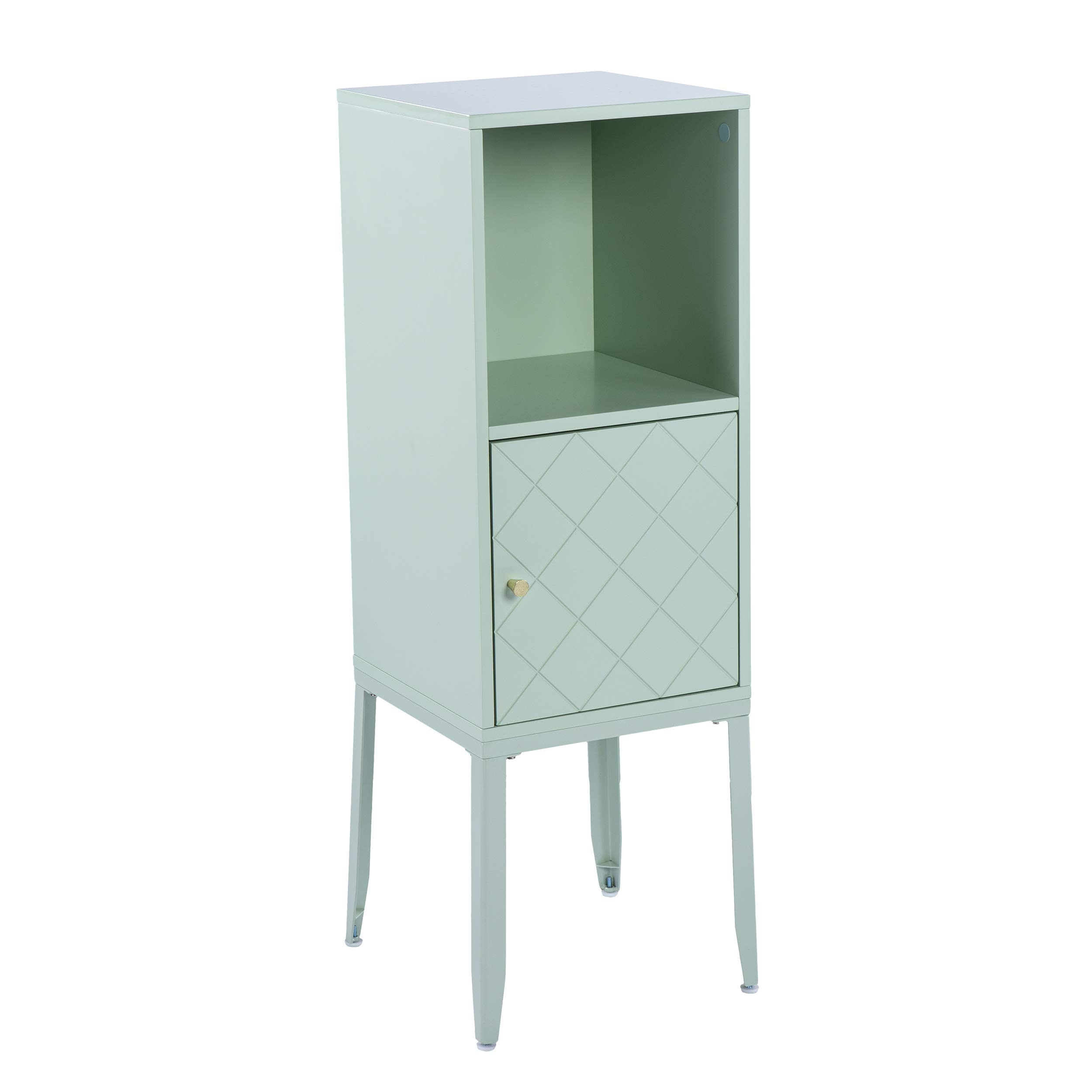 SEI Furniture Herzo Storage Cabinet - Standard Size, Mint Green Color | Perfect for Home Office, Living Room, and Bedroom Organization