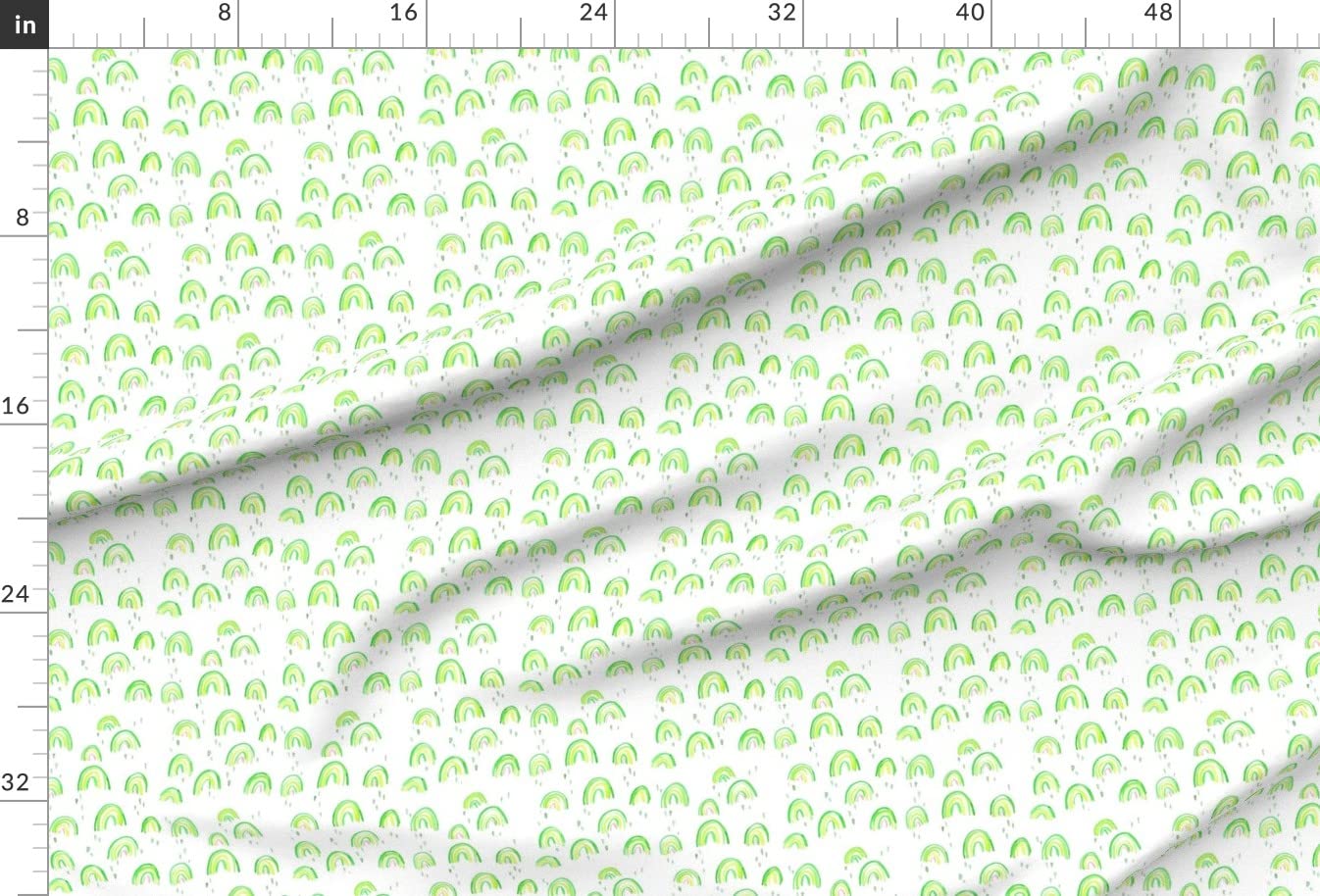 Rainbow Green Clover St. Patrick's Day Printed Minky Fabric by The Yard - Soft Plush Fabric for Sewing Baby Blankets, Quilt Backing & DIY Plush Toys - Perfect for Holiday Crafts & Home Decor
