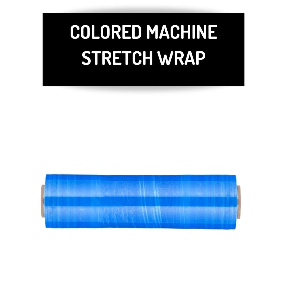 MMBM Blue Stretch Wrap Film - 20 Inch x 5000 Feet, 80 Gauge Heavy Duty Plastic Cling Wrap - 1 Pack Industrial Pallet Wrap for Secure Shipping & Storage - Perfect for Warehouse, Moving & Logistics Color Coding