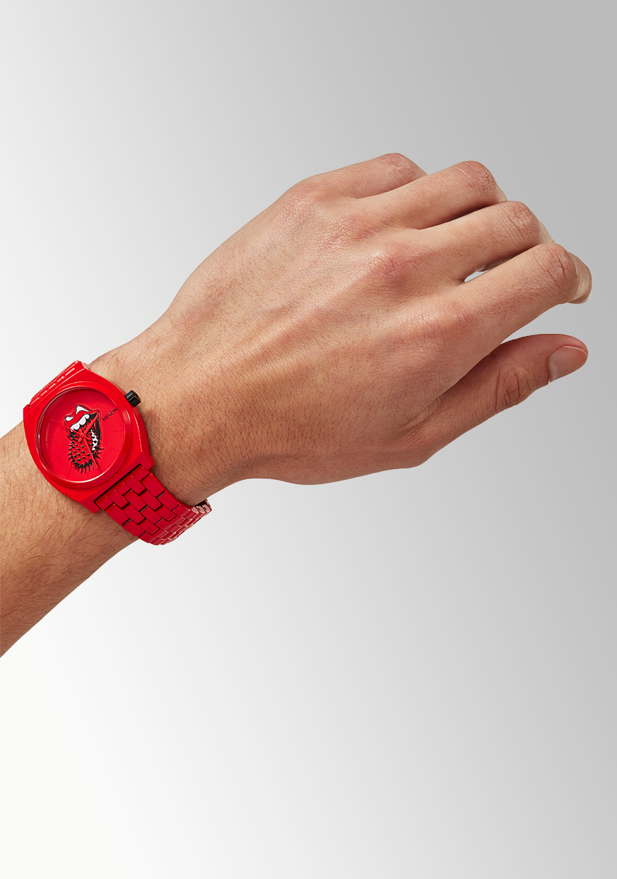 The Rolling Stones Time Teller Watch - Classic All Red Design for Men & Women | Perfect for Concerts, Parties & Rock Music Fans