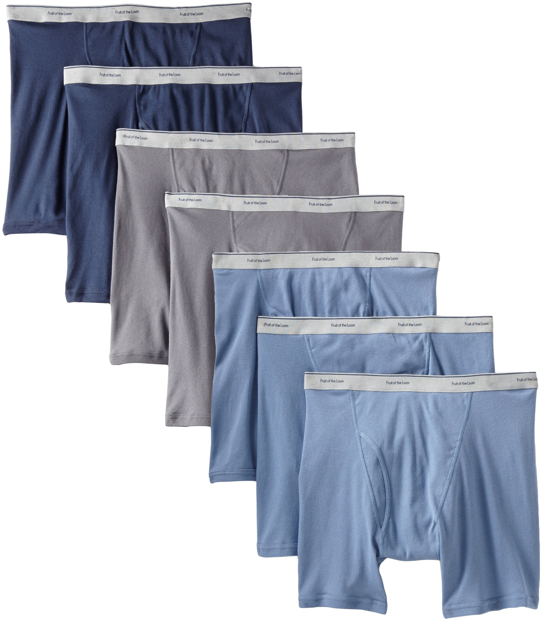 Fruit of the Loom Men's Big & Tall Boxer Briefs 7-Pack - Soft Cotton Underwear for Everyday Comfort - Perfect for Work, Gym & Lounge Wear