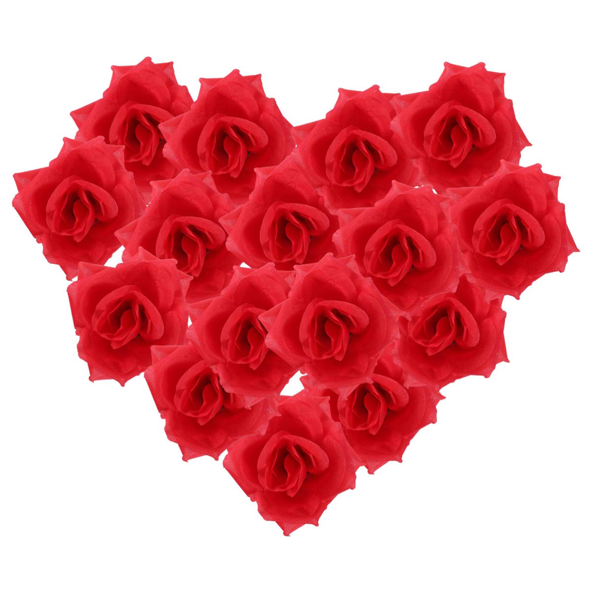 60Pcs Artificial Silk Rose Flowers with Stems - Realistic Red Fake Roses for DIY Crafts, Wedding Decor, Home Party, Christmas & Gift Decoration | Perfect for Centerpieces, Bouquets, and Event Styling