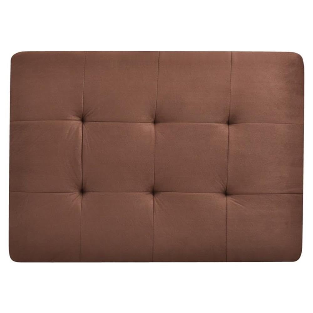 Premium Micro-Suede Upholstered Ottoman in Chocolate Brown - Soft Footrest, Storage Bench & Accent Seat for Living Room, Bedroom & Home Decor
