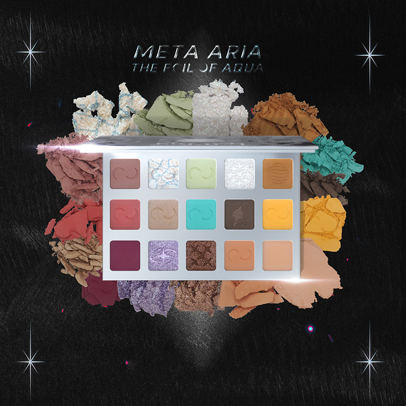 DRAMO Elegy of Silver 15 Color Eyeshadow Palette - Highly Pigmented Makeup Palette for Professional & Everyday Use - Perfect for Party, Wedding & Special Occasion Makeup Looks