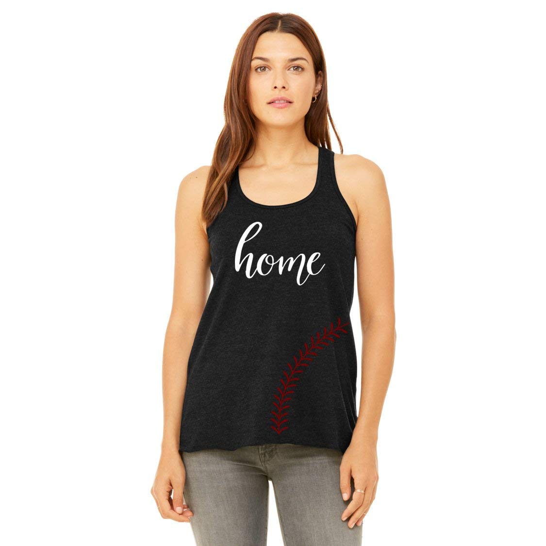 Stylish Racerback Tank Top for Baseball & Softball Moms - Comfortable Women's Athletic Shirt for Games, Practice & Casual Wear