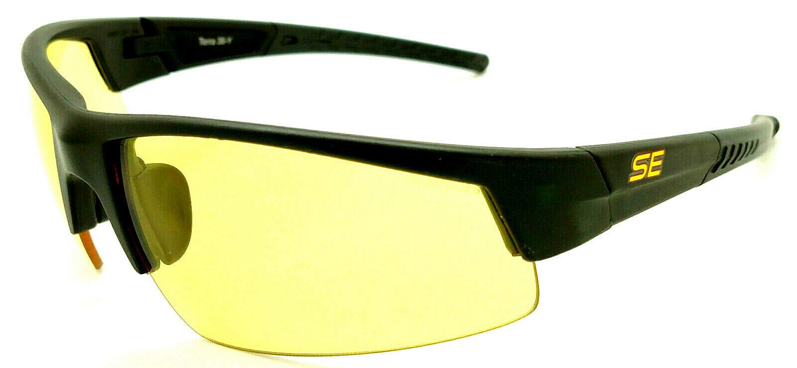 Shooter's Edge Terra-II ANSI Z87.1 Certified Safety Shooting Glasses - Yellow Contrast Lens, Black Frame - Unisex for Outdoor Range, Hunting & Tactical Training