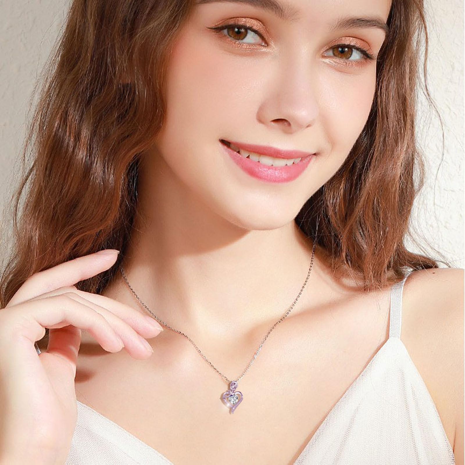 Preserved Rose Box with Necklace - S925 Sterling Silver '100 Love You' Heart Pendant, Artificial Eternal Rose Gift for Women (Pink) | Romantic Anniversary Present, Valentine's Day Gift, Mother's Day Gift Idea | Perfect for Wedding Proposals, Bridal Showers & Special Occasions