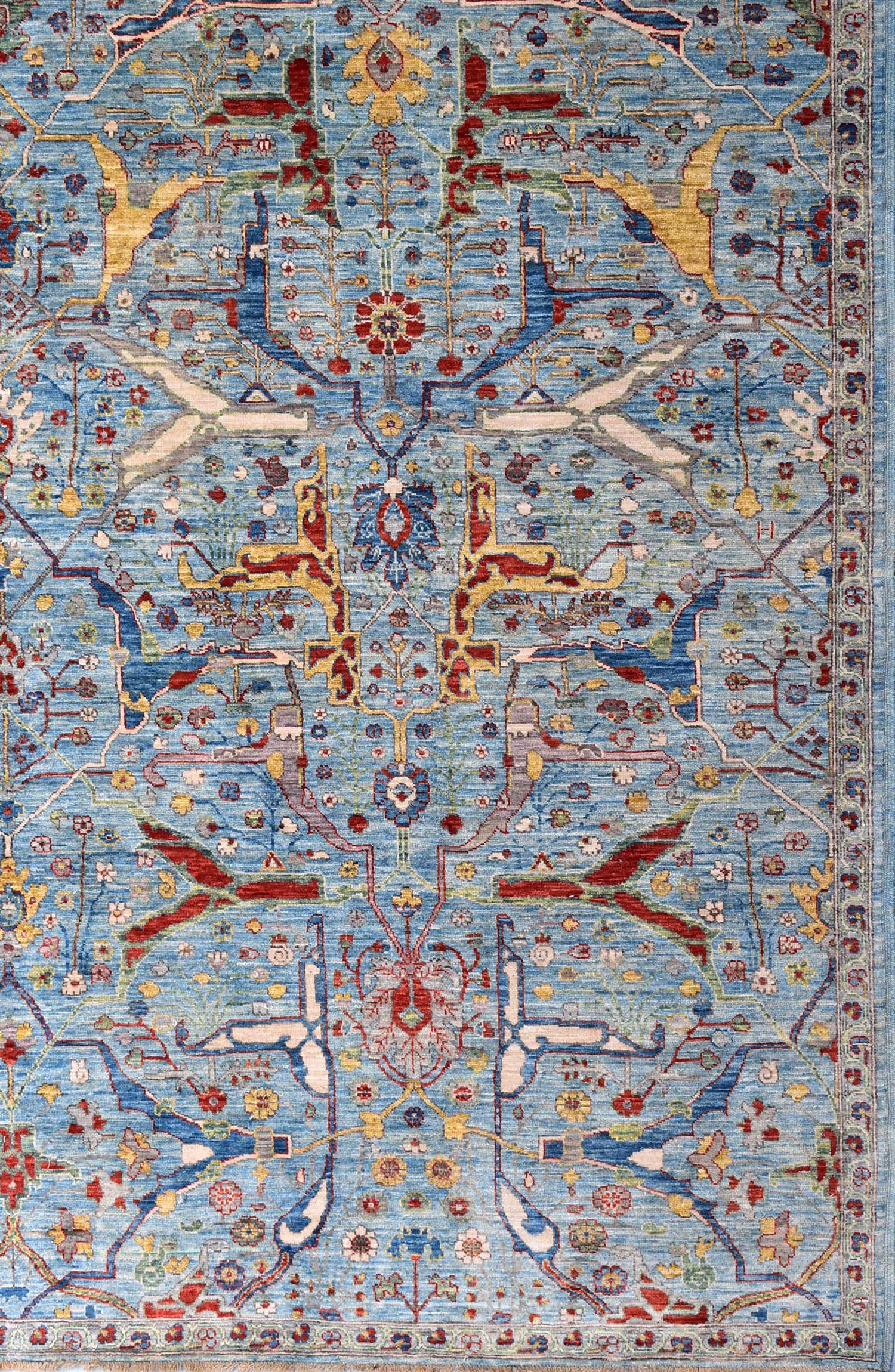 Handwoven Arabesque Tribal Rug - Authentic Bohemian Design for Home Decor, J65151 | Perfect for Living Room, Bedroom, or Boho Chic Interior Styling