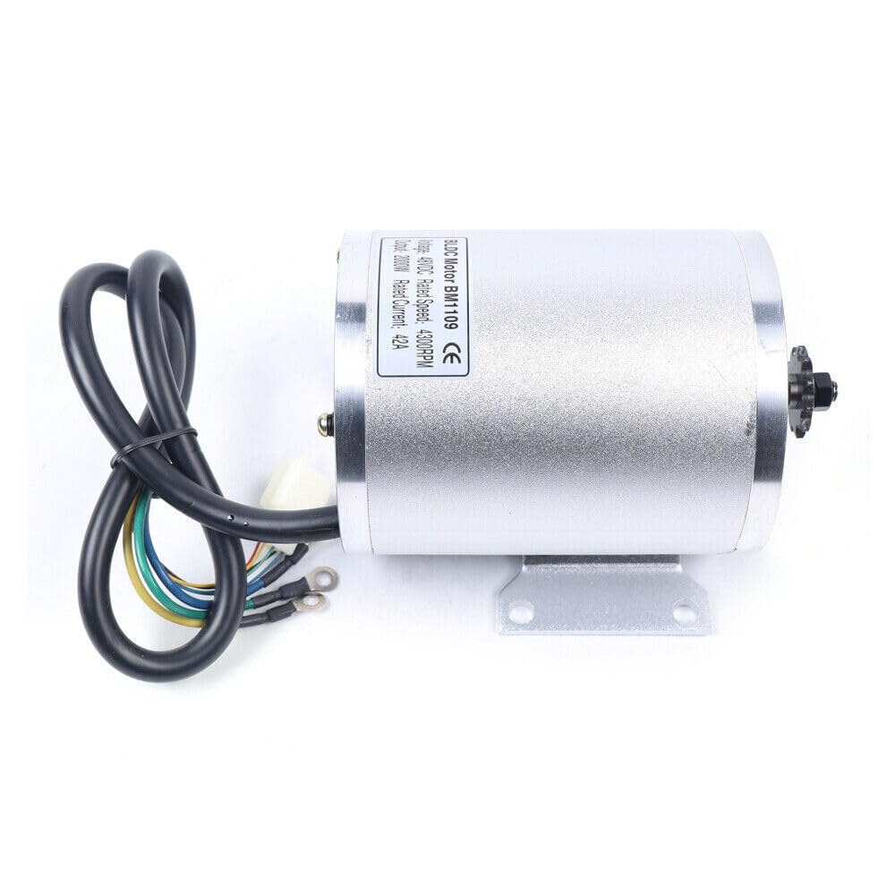 48V 2000W Brushless Motor Kit with Speed Controller & LCD Throttle - 4300RPM High Power BLDC Motor for E-Bike, Electric Scooter, DIY Mini Car - Includes T8F Crankset & Chain (Perfect for Home Projects & Custom EV Builds)