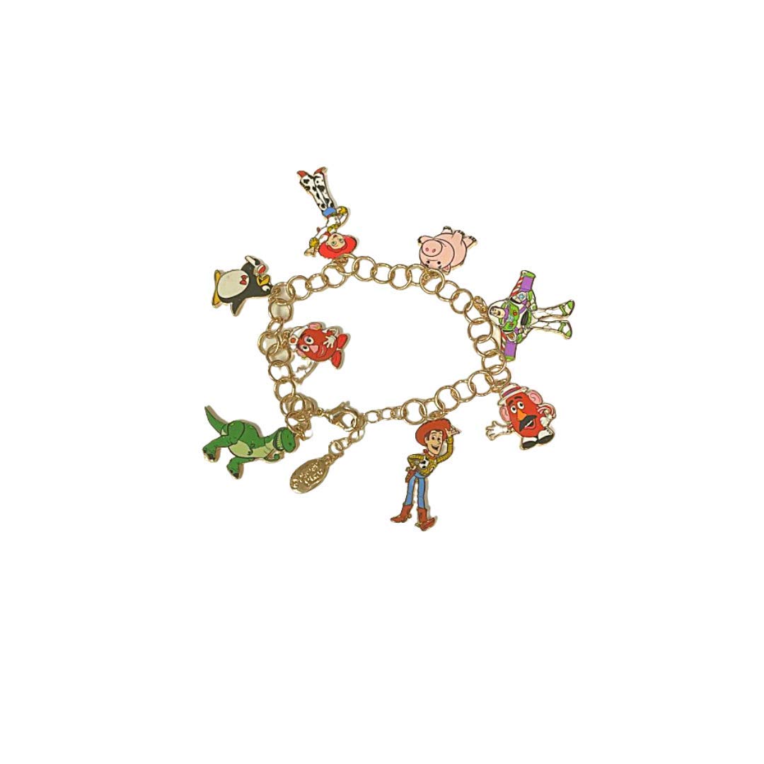 Disney Toy Story Charm Bracelet for Kids & Adults - Cute Cartoon Character Jewelry Gift for Birthday, Party & Everyday Wear