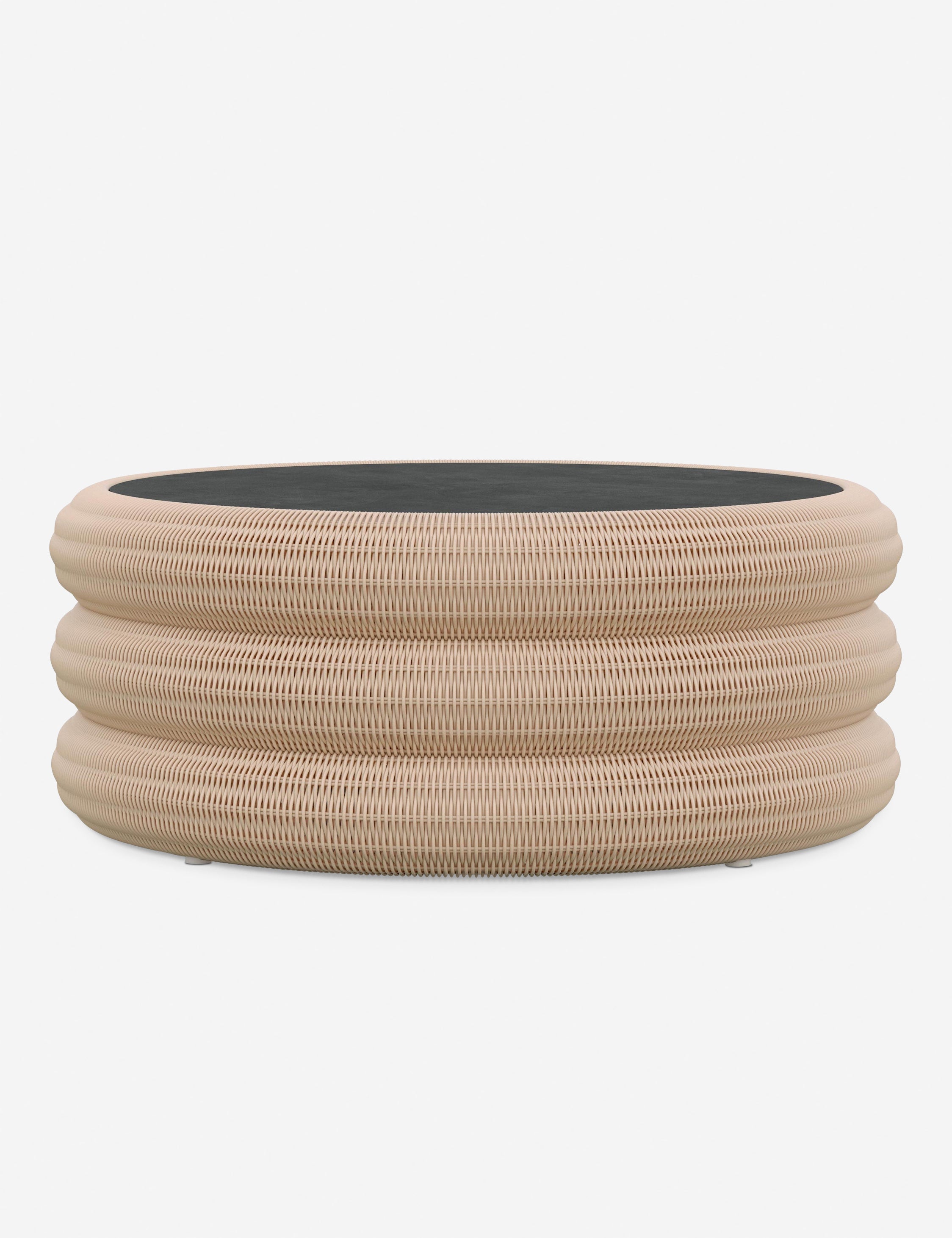 Round Coffee Table for Indoor & Outdoor Use - Modern Patio & Living Room Furniture - Perfect for Gardens, Decks, and Lounges