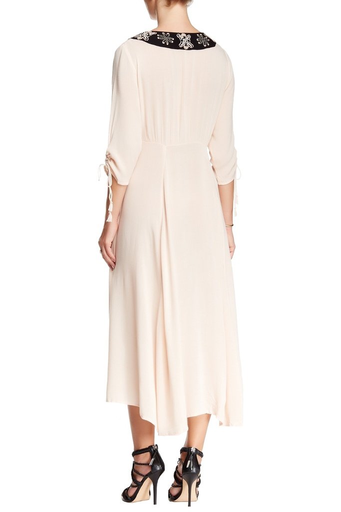 Free People Journey Horizon Embroidered Midi Dress - Boho Floral Summer Dress for Women | Perfect for Beach Vacations, Music Festivals & Date Nights