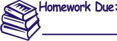 Teacher Homework Stamp - Blue for Grading Assignments