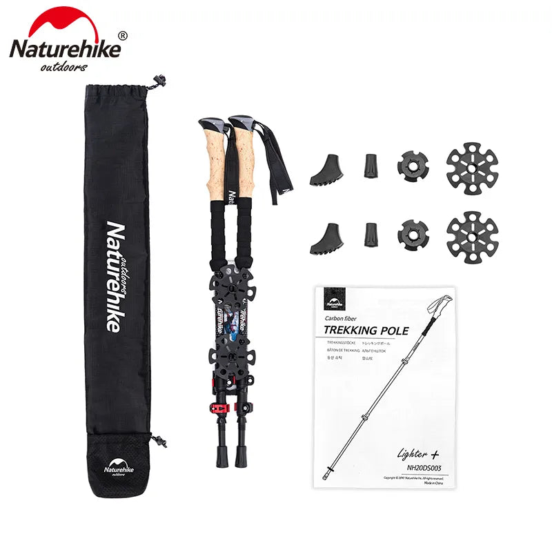Naturehike Collapsible Trekking Poles - Lightweight Hiking & Walking Sticks for Men & Women (2-Pack) | Perfect for Backpacking, Mountain Climbing & Outdoor Adventures