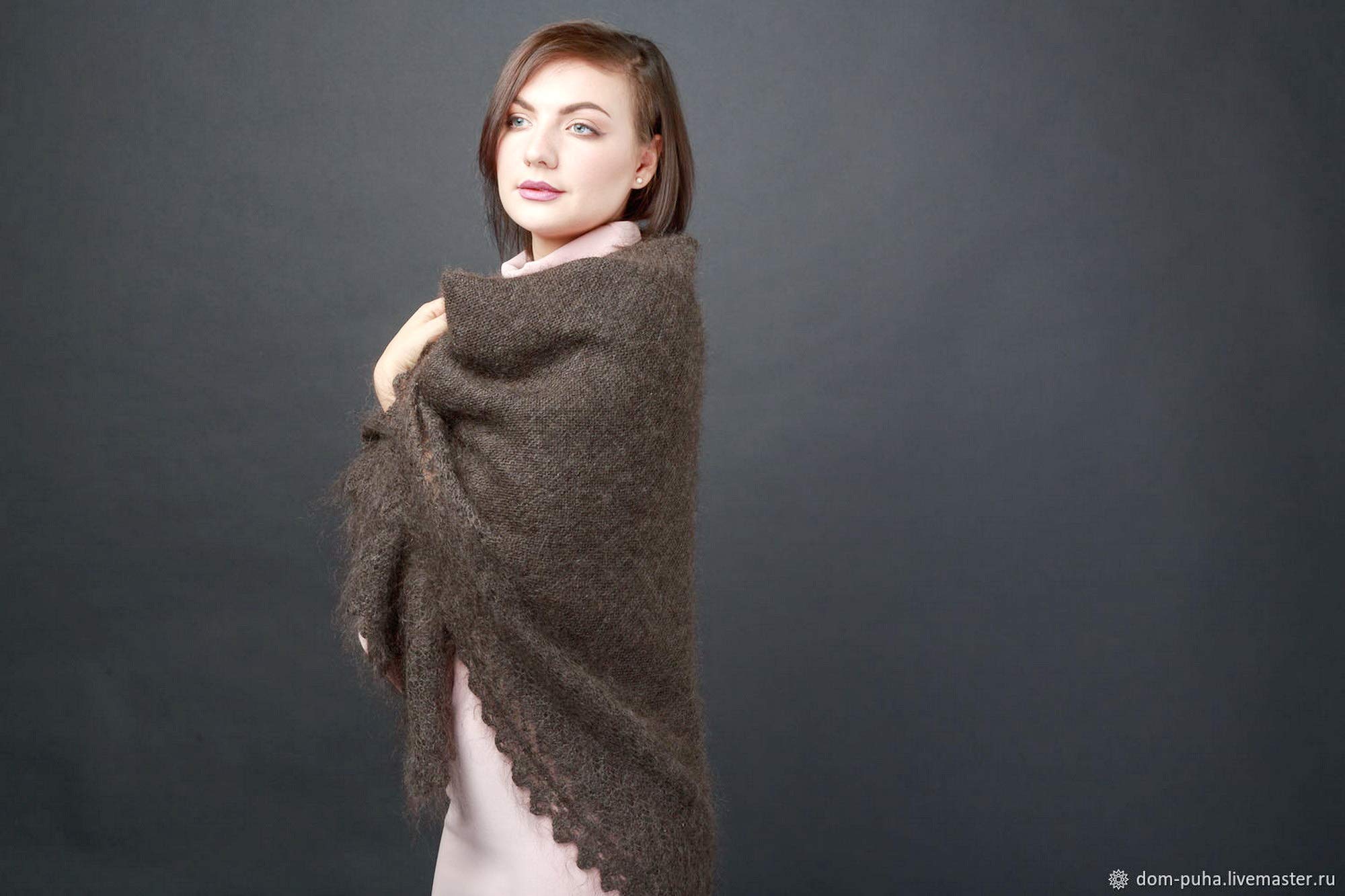 Elegant Silver Shawls for Women - Soft Wool Knit Wrap Cape, Perfect Gift for Mom & Grandmother - Ideal for Prayer, Church & Special Occasions