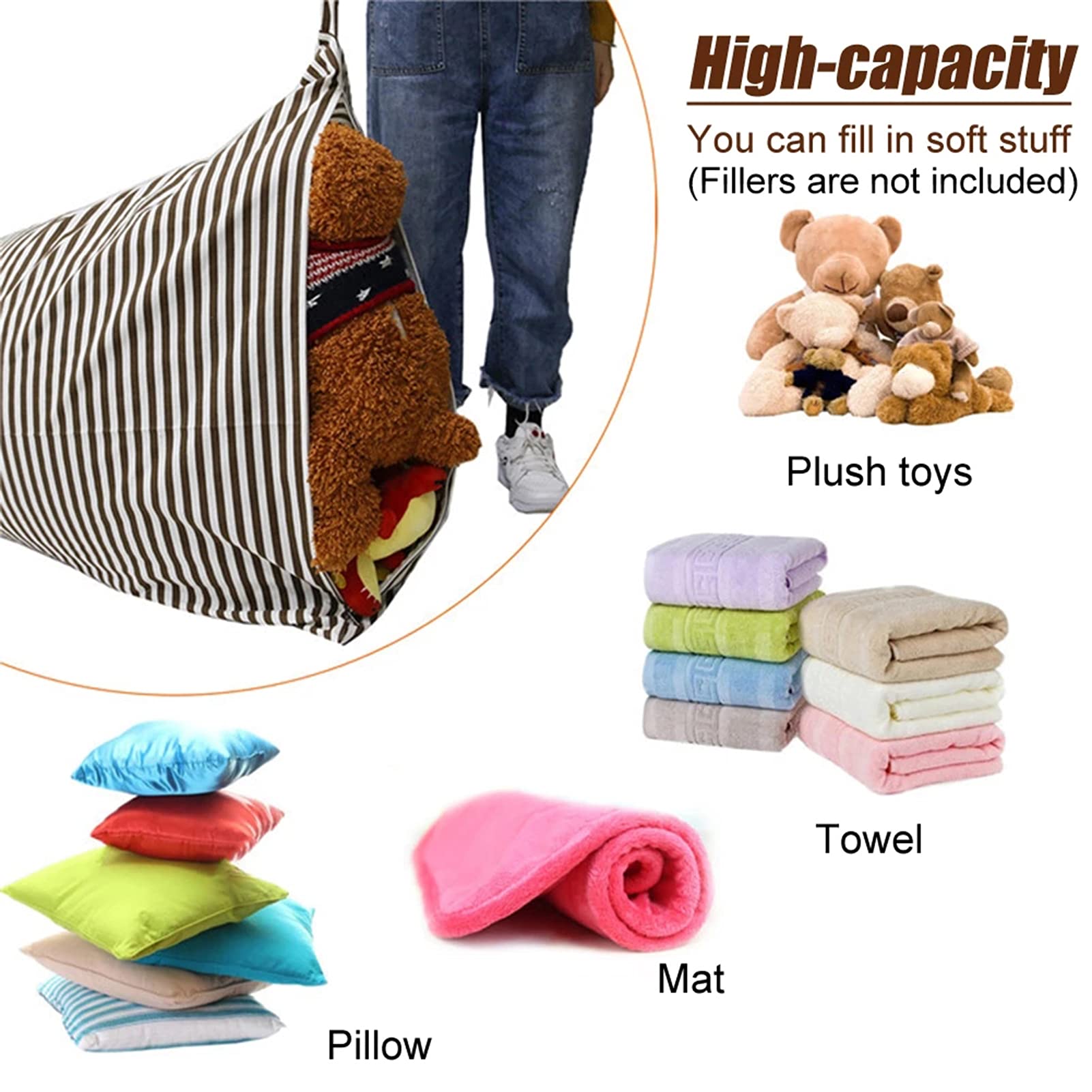 Premium Corduroy Bean Bag Chair Cover for Kids - Soft Storage Organizer for Stuffed Animals & Plush Toys (No Filler Included) - Gray | Perfect for Playrooms, Bedrooms & Reading Nooks