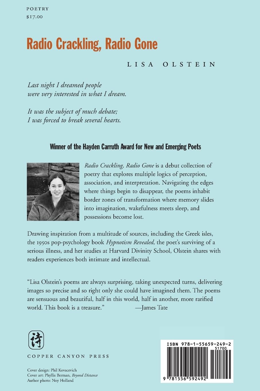 Radio Crackling, Radio Gone - Award-Winning Poetry Book (Hayden Carruth Award for New and Emerging Poets) | Perfect for Poetry Lovers & Literary Gifts