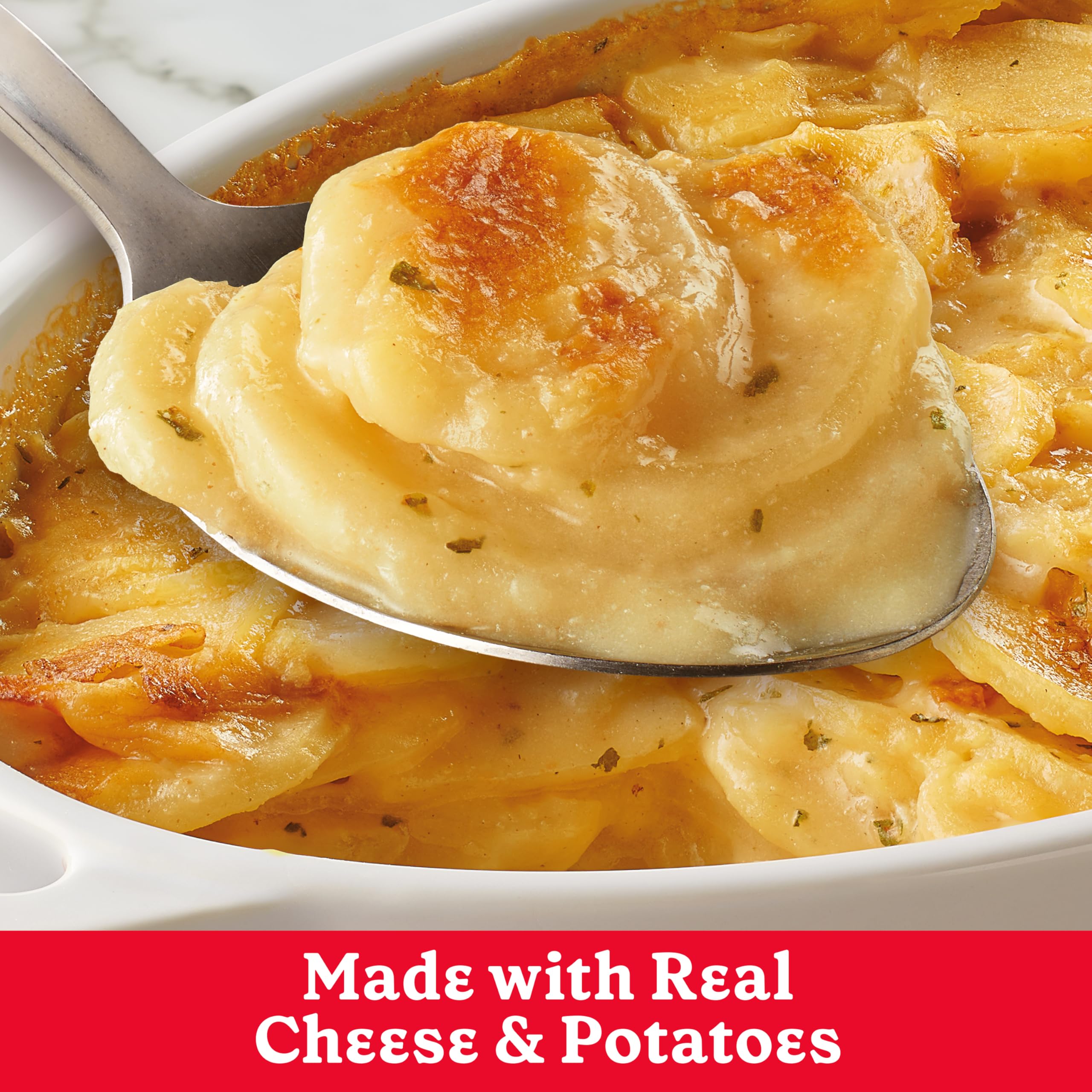 Betty Crocker Cheesy Scalloped Casserole Potatoes with Real Cheese - 4 oz Box - Easy Homemade Side Dish for Family Dinners & Holiday Meals