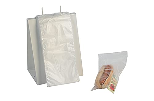 Laddawn 6707 Clear Flip Top Saddle Pack Deli Poly Bags - 8.5 x 8.5 Inches, 2000 Count | Food Storage & Sandwich Bags for Delis, Bakeries & Meal Prep