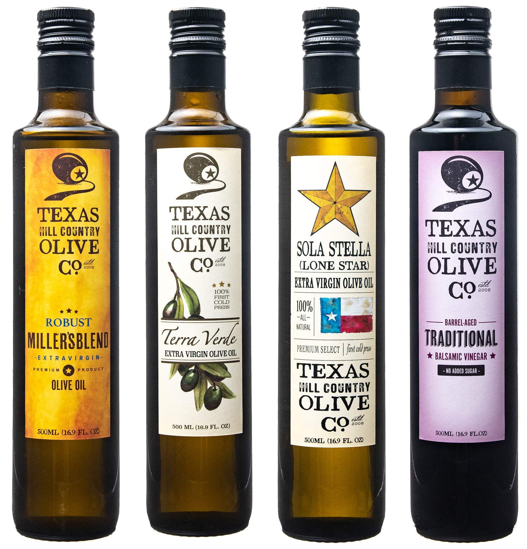 Premium Olive Oil & Balsamic Vinegar Gift Set - Texas Stars Collection | Gourmet Cooking, Salad Dressing & Dipping Oil | Perfect for Holidays & Housewarming Gifts