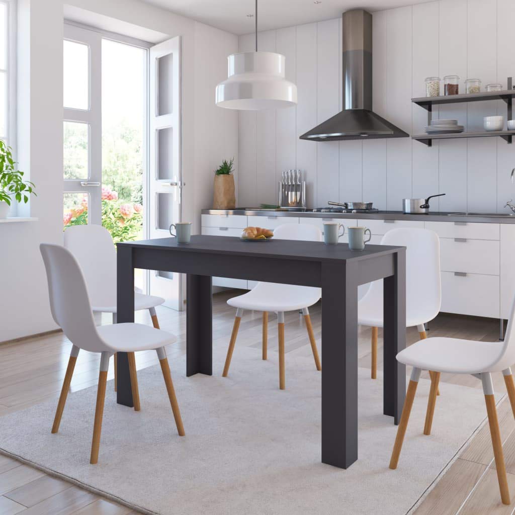 Farmhouse Kitchen Table for 2 to 4 People, Rectangular Wooden Breakfast Nook Dining Table with Gray Finish, 47.2