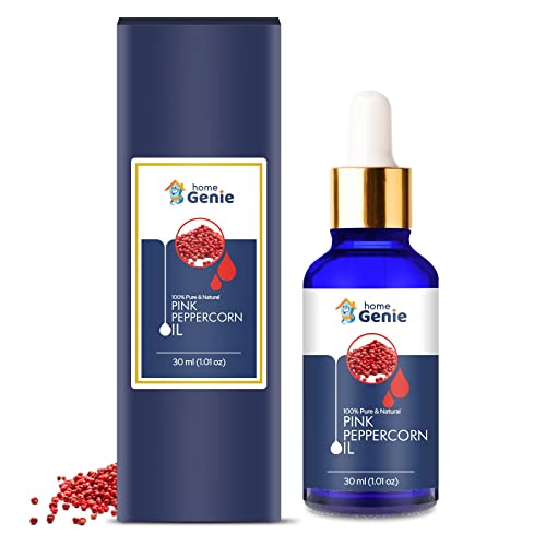 Home Genie Pink Peppercorn (Schinus Molle) Essential Oil | 100% Pure Natural Undiluted Aromatherapy Oil - 30ml for Massage, Diffuser & Skin Care