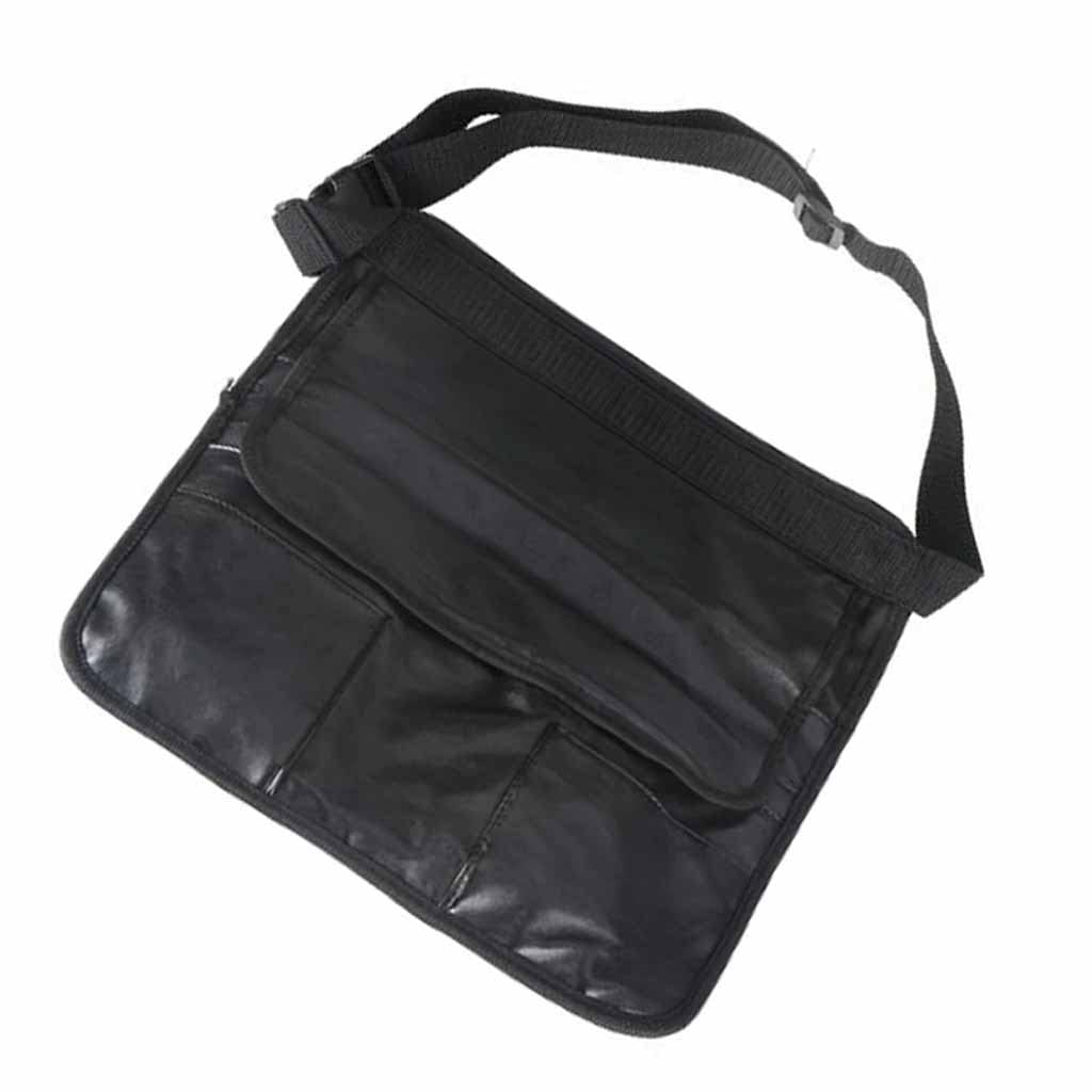 Professional PU Cosmetic Brush Organizer Bag - 21 Pockets & 3 Large Compartments - Makeup Artist Apron with Adjustable Belt Strap - Perfect for Travel, Salon & Home Makeup Storage