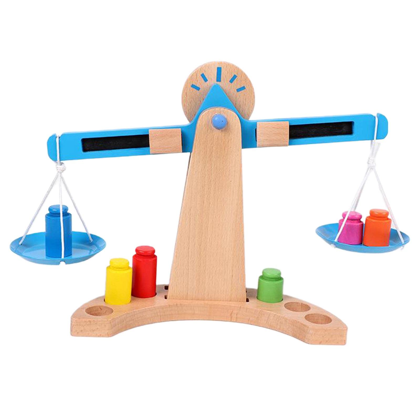 Educational Wooden Balance Scale Toy for Kids - Math Learning Tool for Preschool & Kindergarten | STEM Toy for Measuring & Comparing Weights - Perfect for Classroom & Homeschool Activities