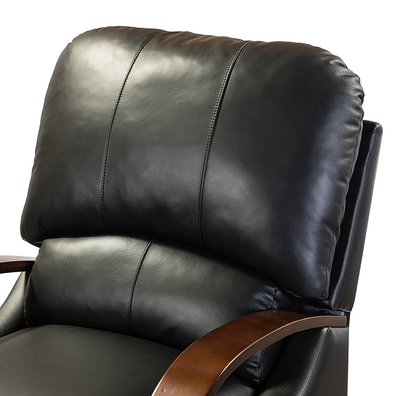 Melissa Genuine Leather Manual Recliner Chair - Handcrafted Full Grain Leather Living Room Recliner with Smooth Manual Mechanism, Perfect for Home Theater, Gaming, and Relaxation