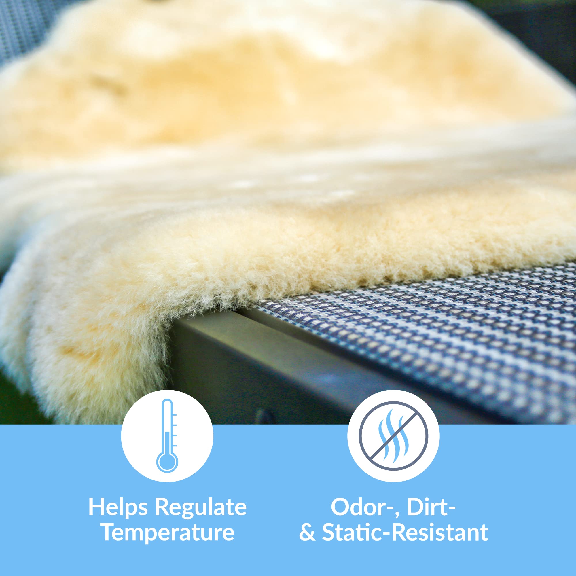 Genuine Medical Sheepskin for Bed Sores & Skin Irritation Relief | Natural Wool Mattress Topper for Hospital Beds | Pain Relief & Comfort Pad (36