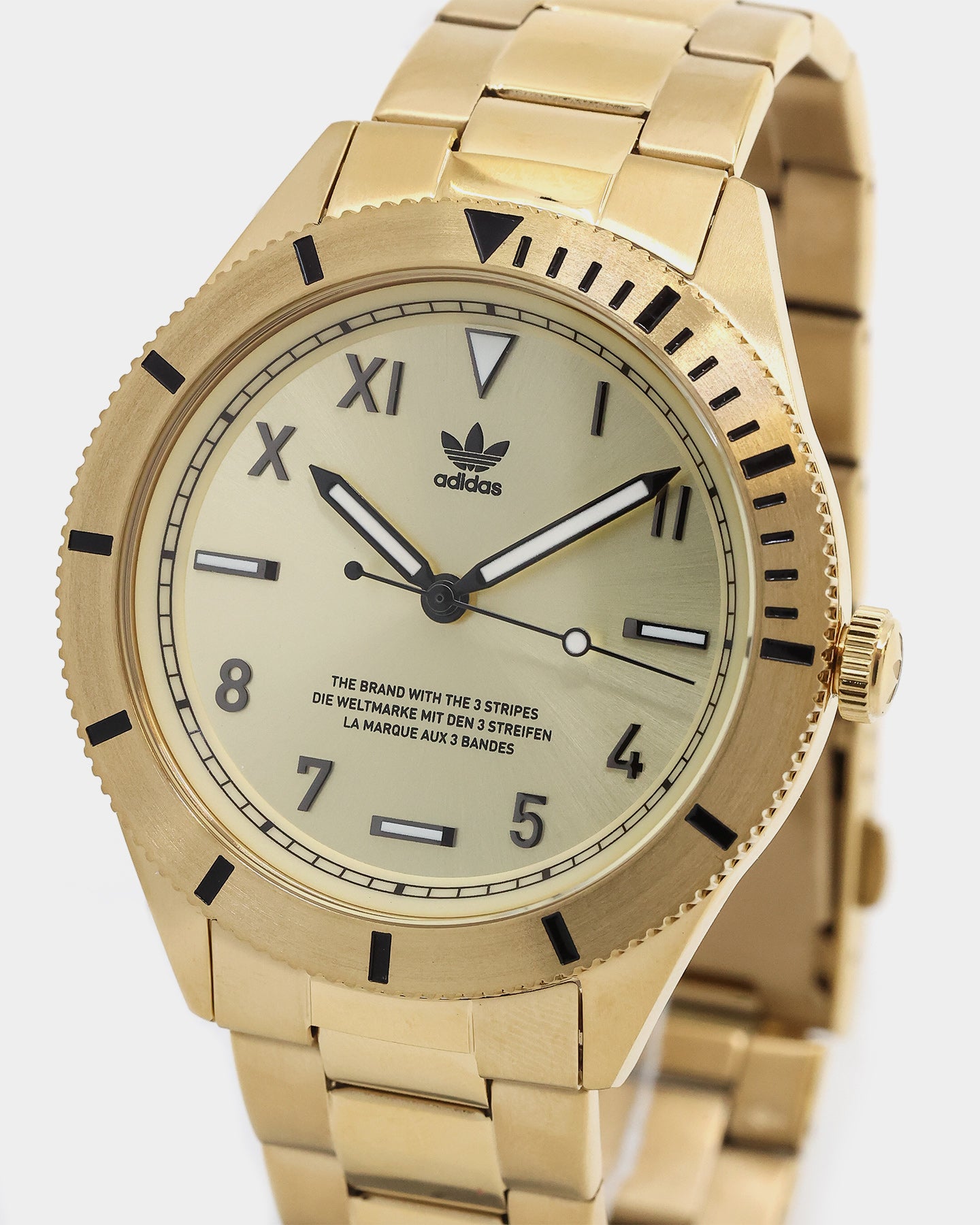 Adidas Edition Three 42MM Gold/Gold Smartwatch - Stylish Fitness Tracker with Heart Rate Monitor for Men & Women - Perfect for Running, Gym Workouts & Daily Activity Tracking