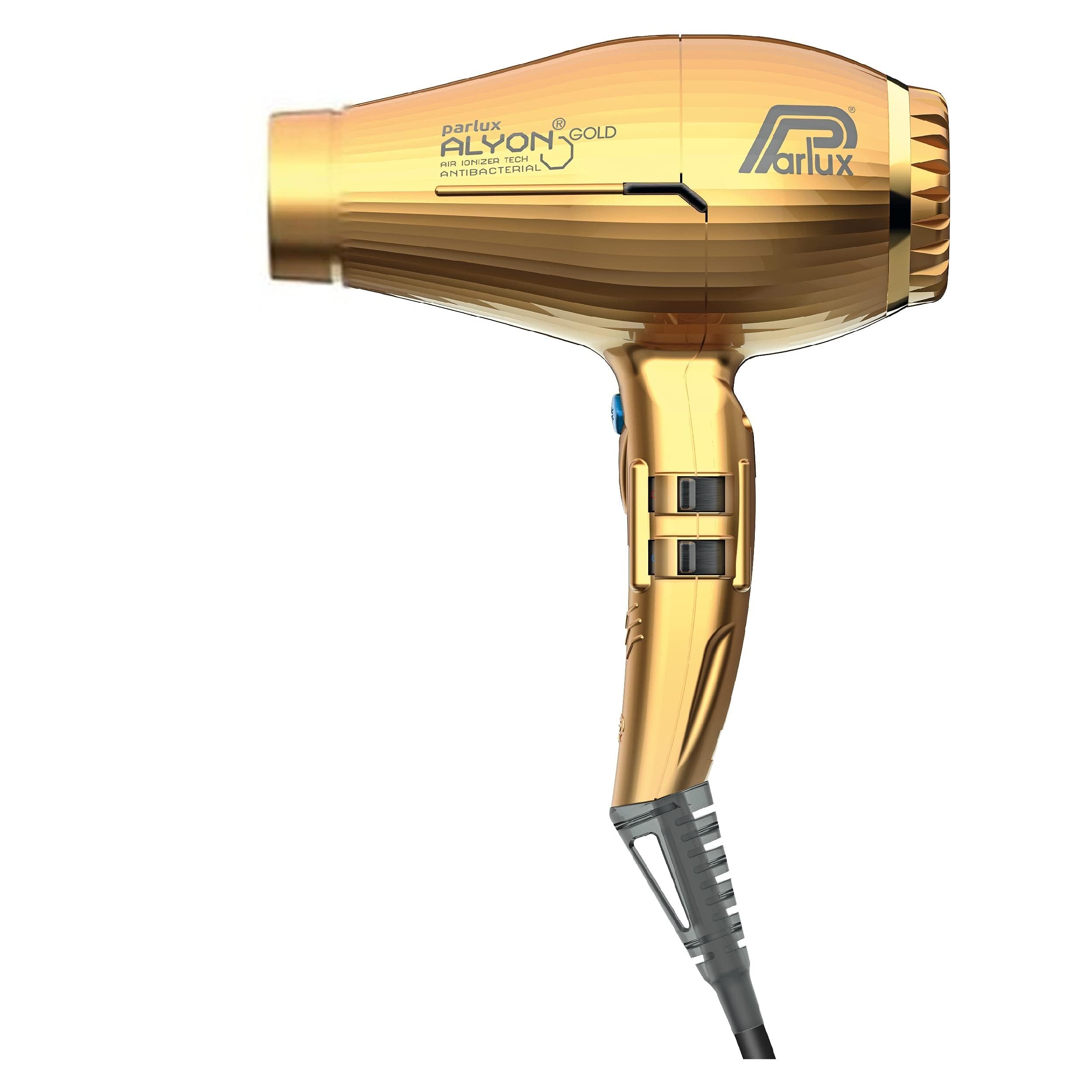 Parlux Alyon Gold Professional Hair Dryer with M Hair Designs Tangle Stop Cord Cover Detangler Bundle - Salon Quality Blow Dryer for Smooth, Tangle-Free Styling at Home or Salon